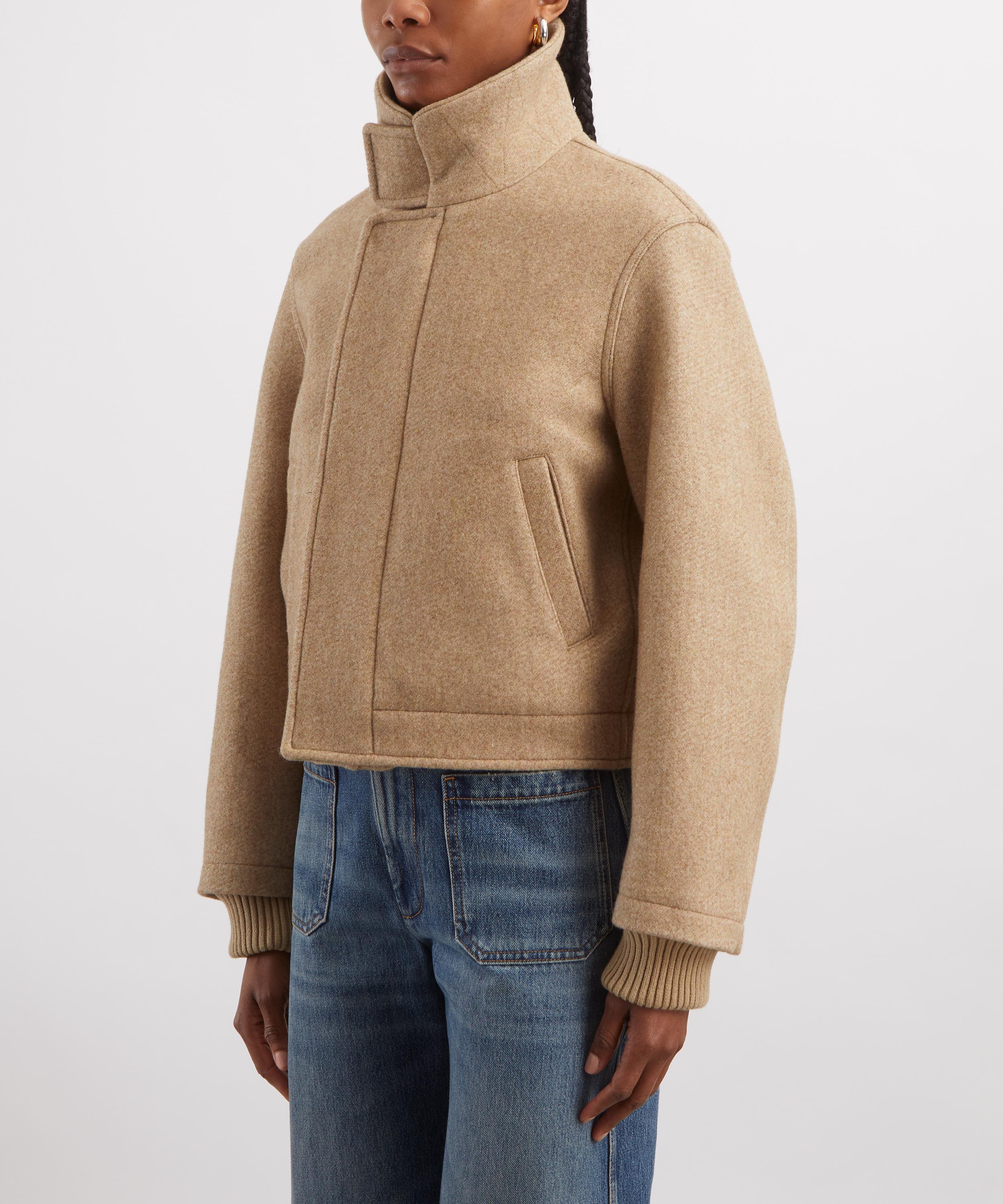Victoria Beckham - Camel Melange Bomber Jacket image number 2