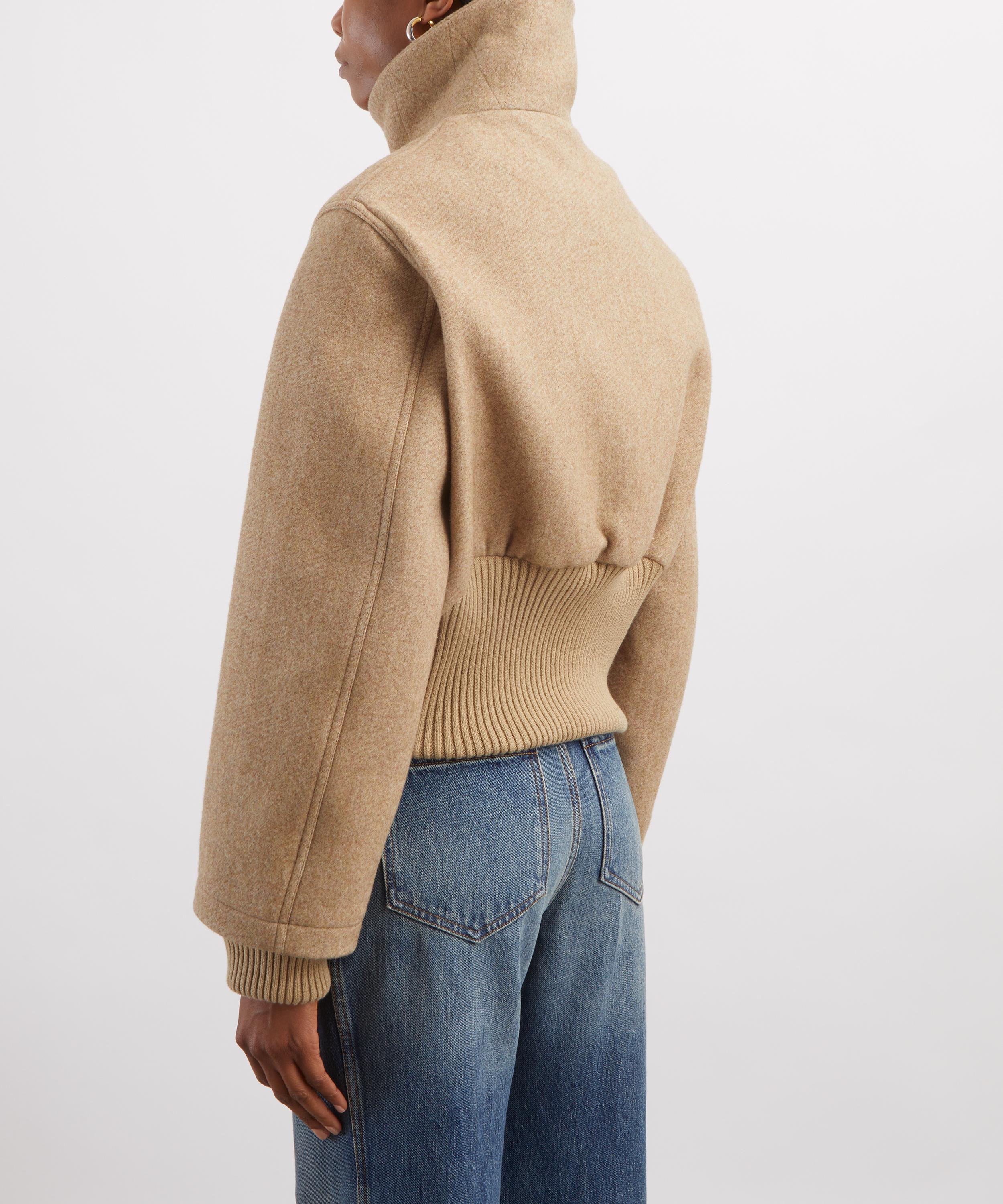 Victoria Beckham - Camel Melange Bomber Jacket image number 3
