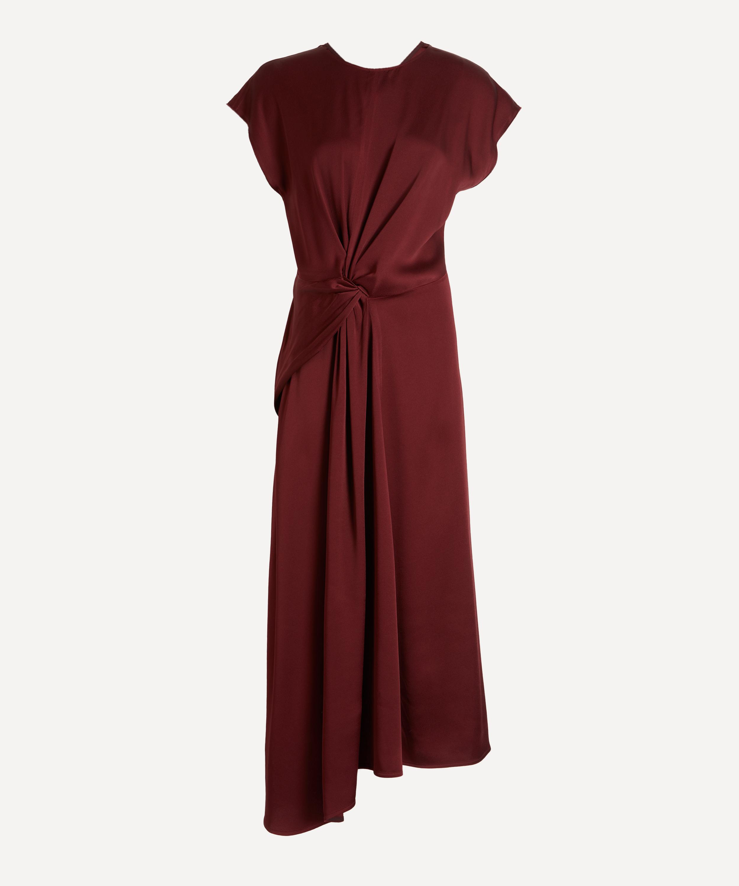 Victoria Beckham - Burgundy Aria Midi Dress