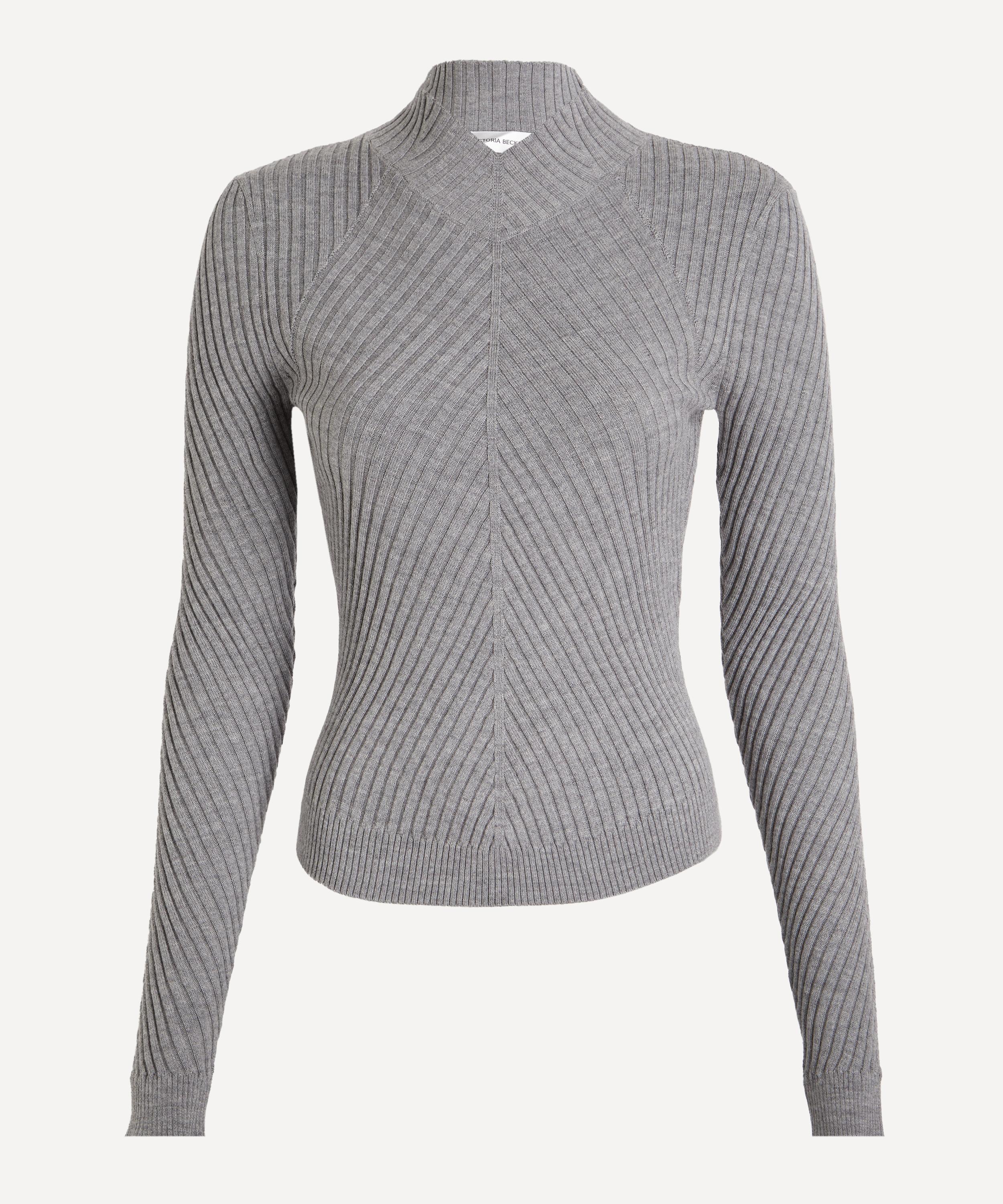 Victoria Beckham - Grey Marl Georgia Merino Wool Jumper