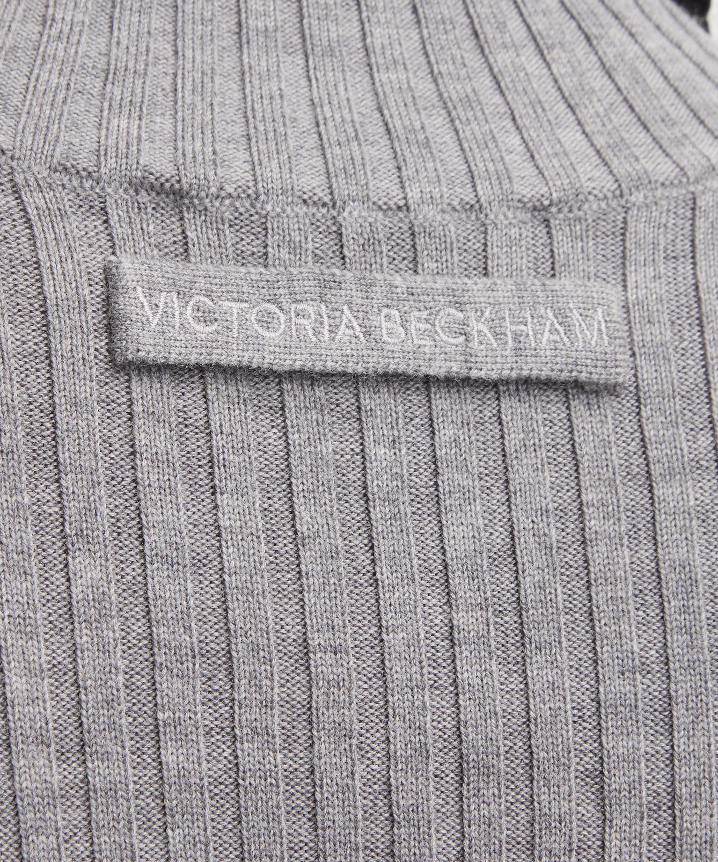 Victoria Beckham - Grey Marl Georgia Merino Wool Jumper image number 4