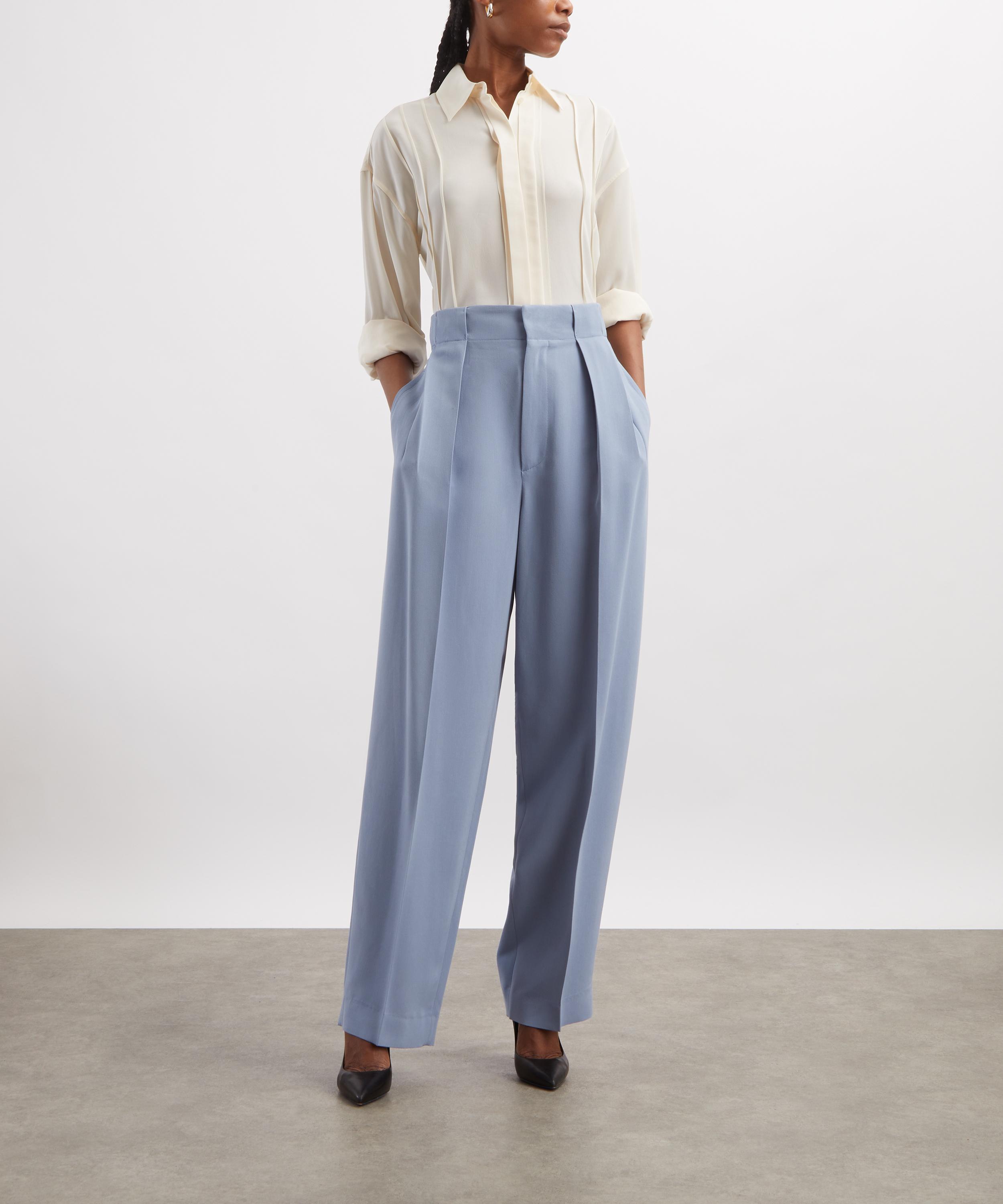 Victoria Beckham - Ocean Mist Tailored Trousers image number 1