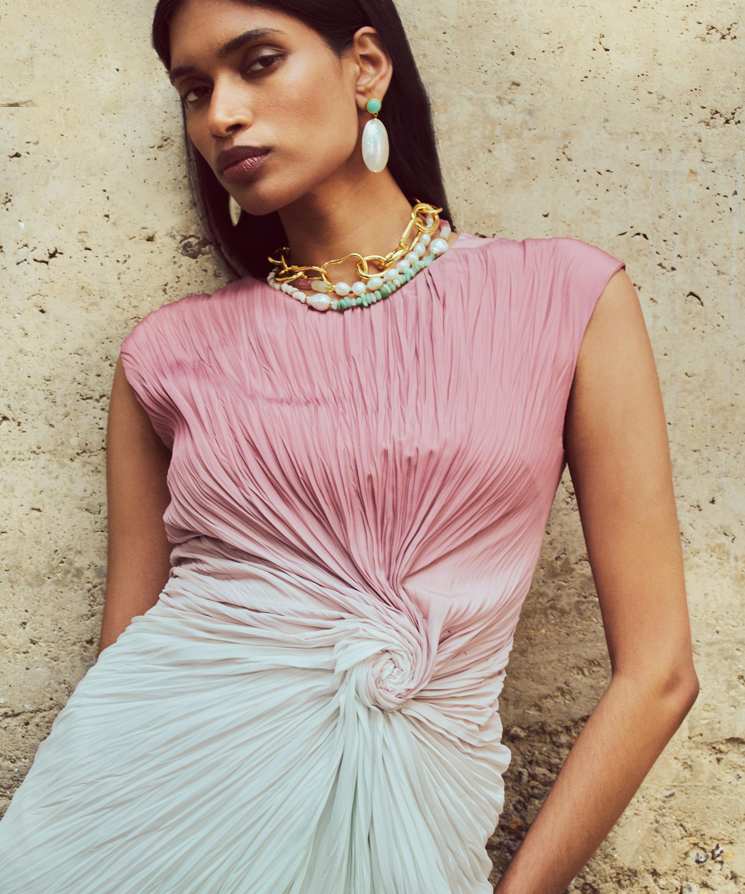 Lizzie Fortunato - Gold-Plated Cabana Bead Necklace image number 1