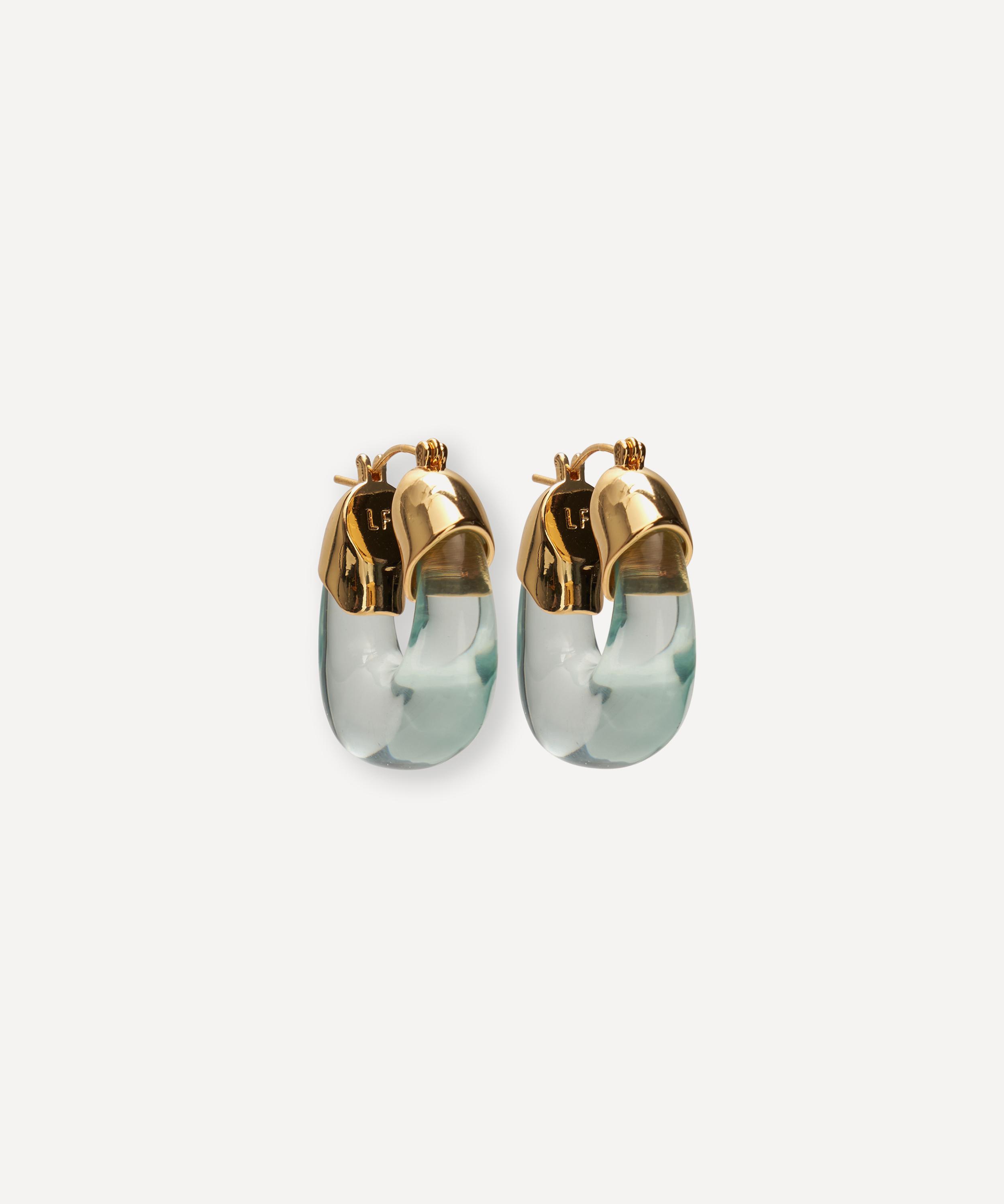Lizzie Fortunato - Gold-Plated Mini Organic Hoop Earrings