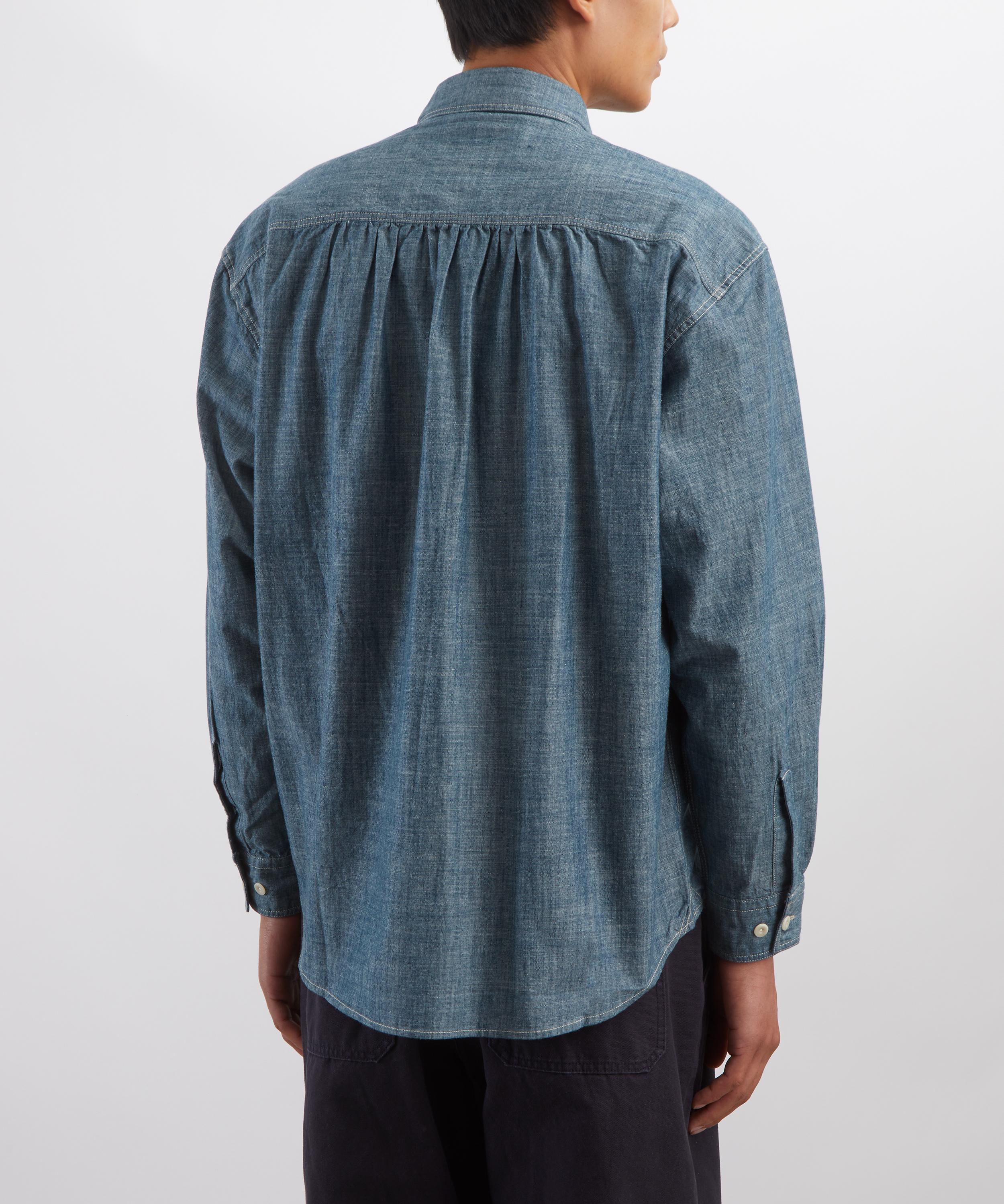 FrizmWORKS - Kuroki Chambray Work Shirt in Washed Blue image number 3
