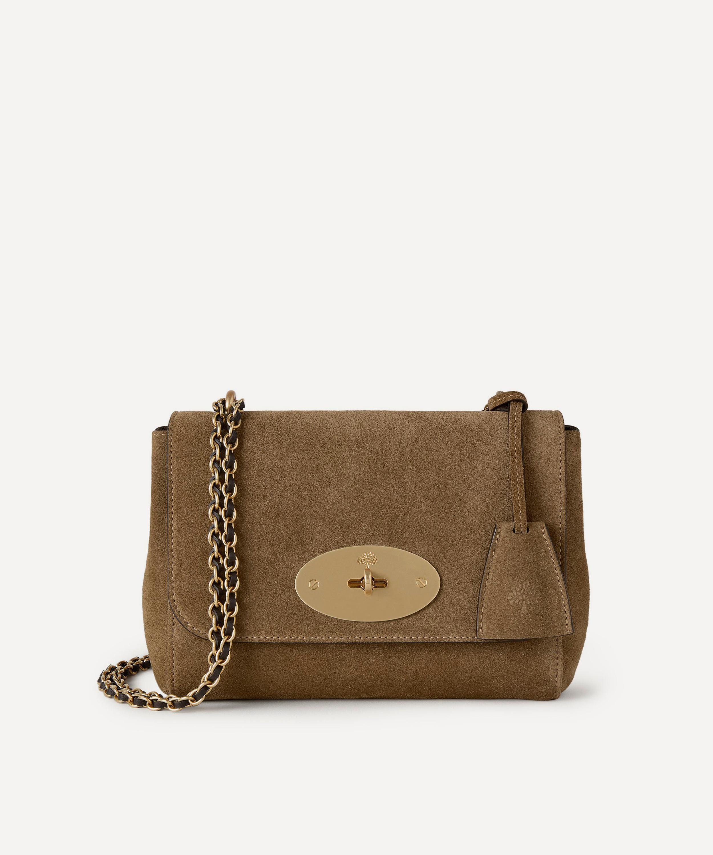Mulberry - Small Salcombe Sand Suede Lily Crossbody Bag