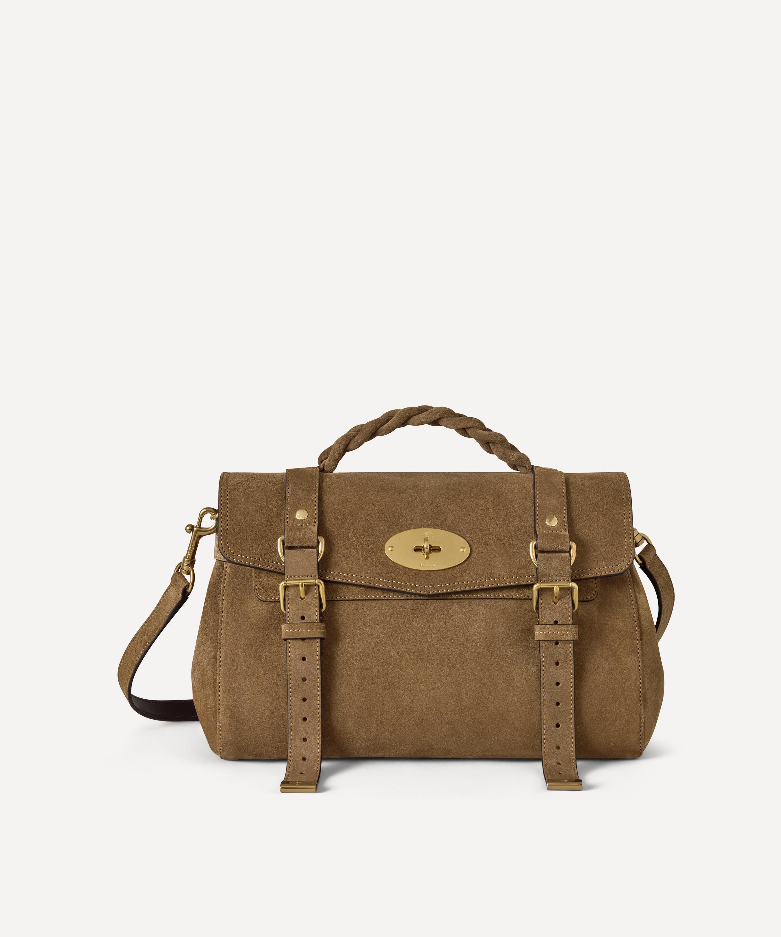 Mulberry - Small Salcombe Sand Suede Alexa Tote Bag