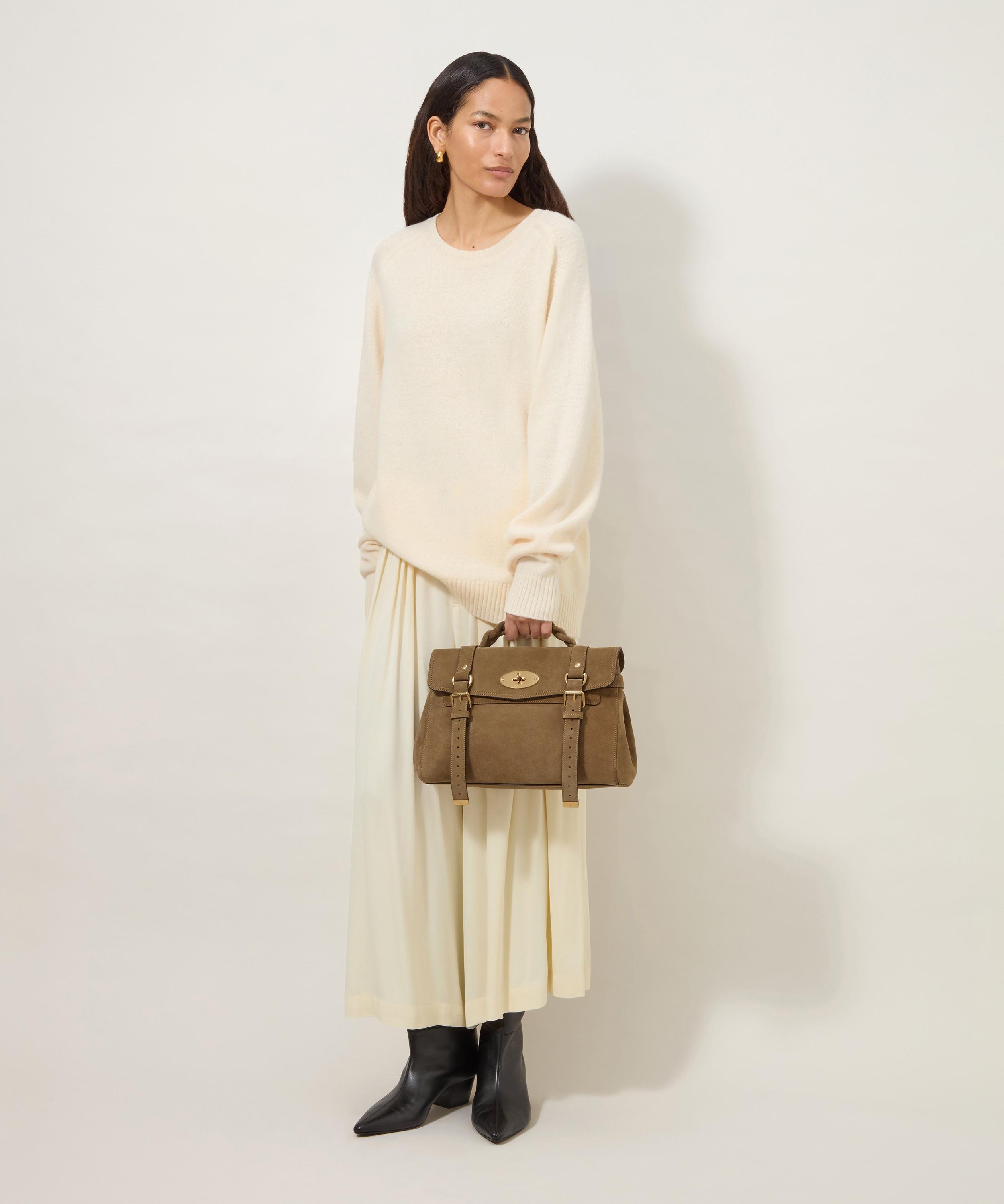 Mulberry - Small Salcombe Sand Suede Alexa Tote Bag image number 1