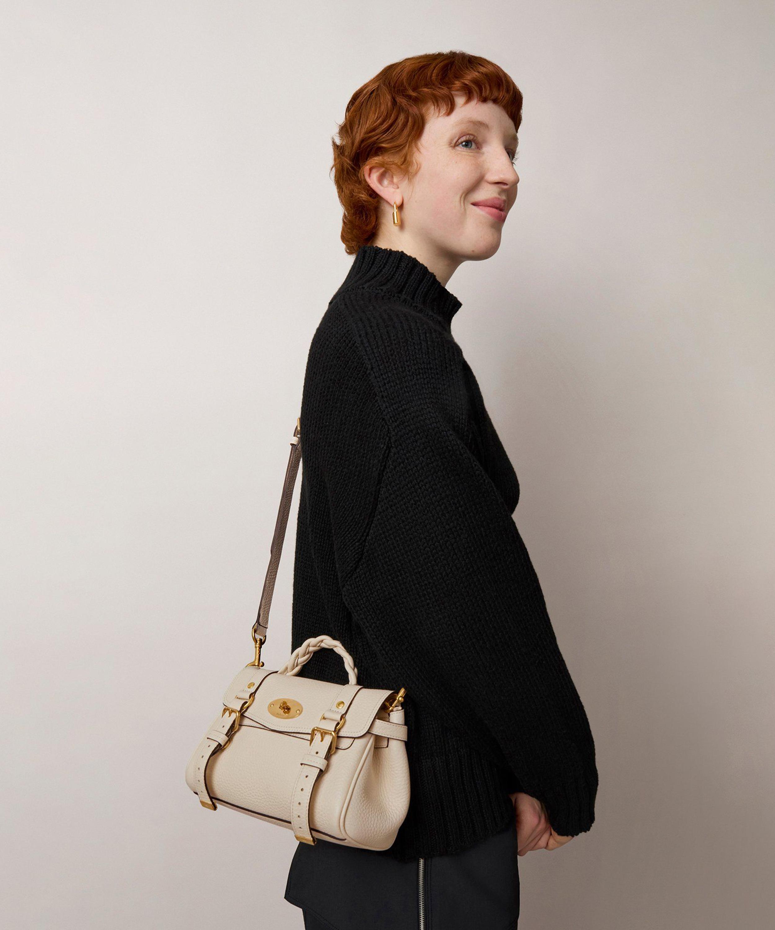 Mulberry - Eggshell Heavy Grain Leather Mini Alexa Tote Bag image number 1