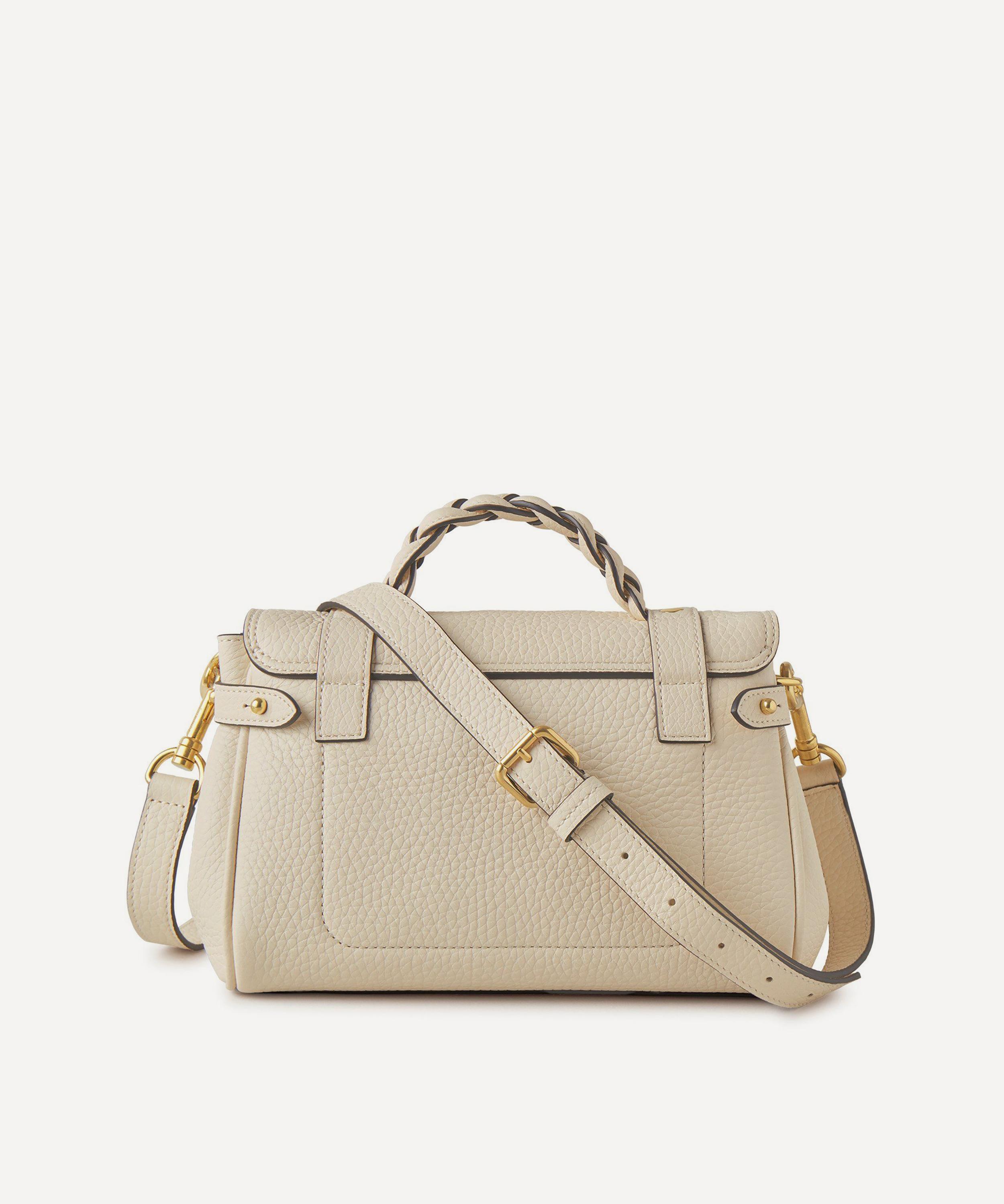 Mulberry - Eggshell Heavy Grain Leather Mini Alexa Tote Bag image number 3