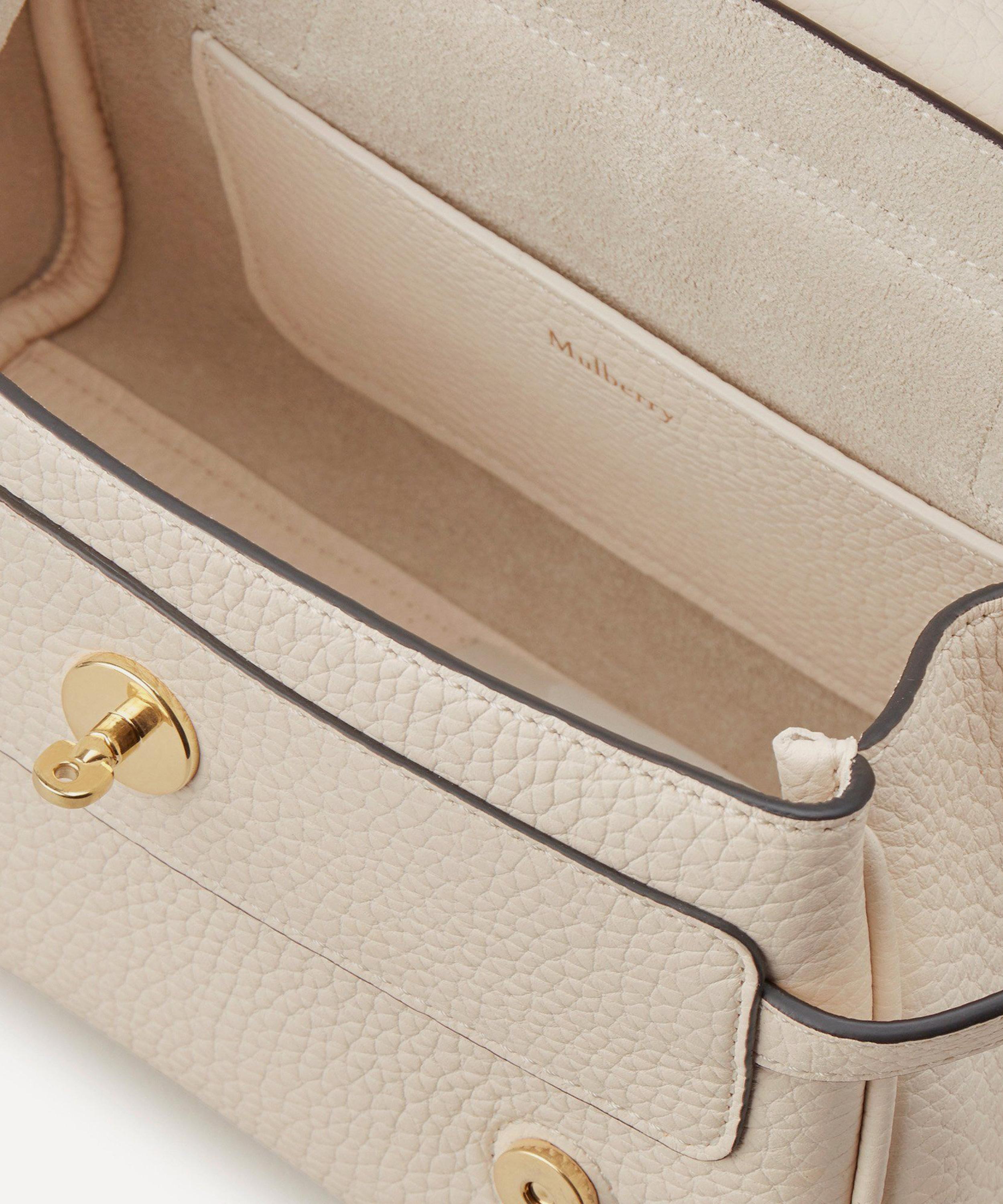 Mulberry - Eggshell Heavy Grain Leather Mini Alexa Tote Bag image number 5