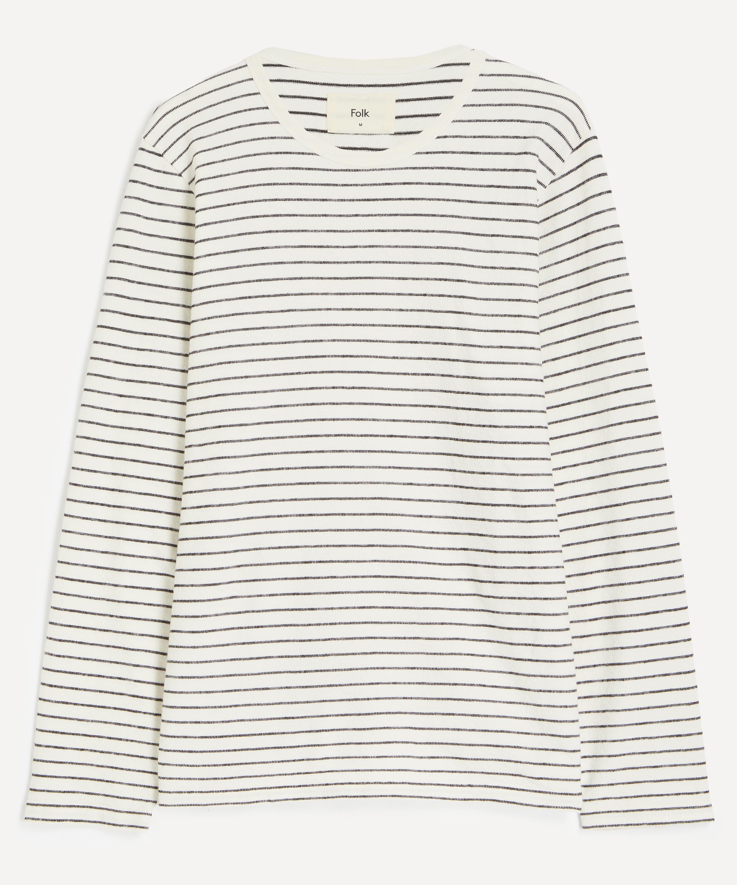 Folk - Textured Striped Long-Sleeve T-Shirt