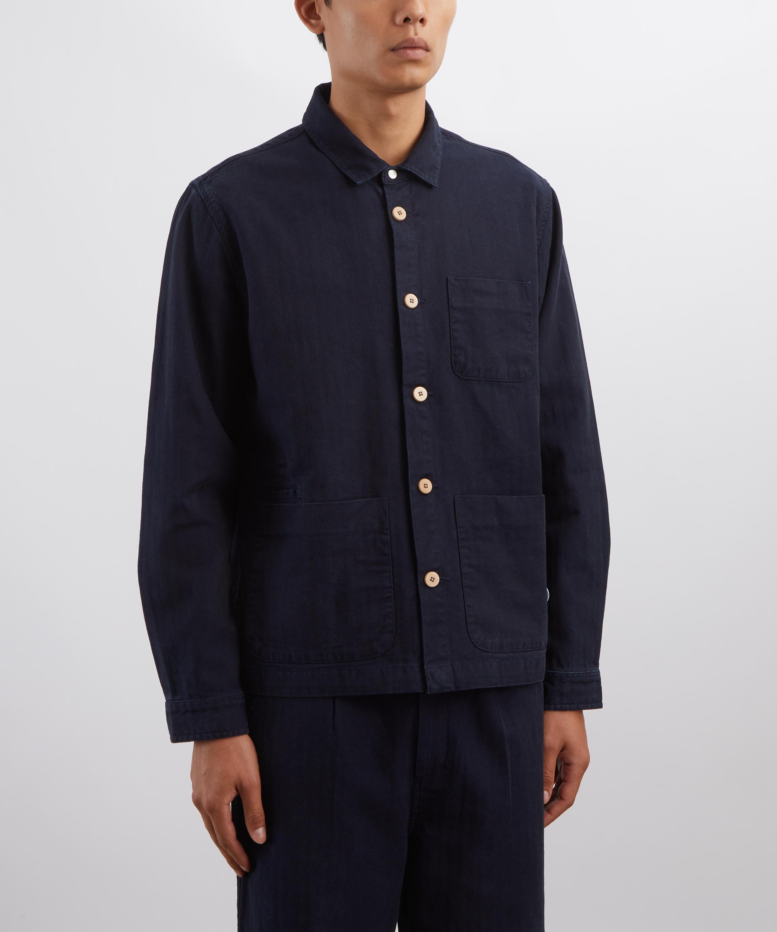 Folk - Deep Indigo Herringbone Assembly Jacket image number 2