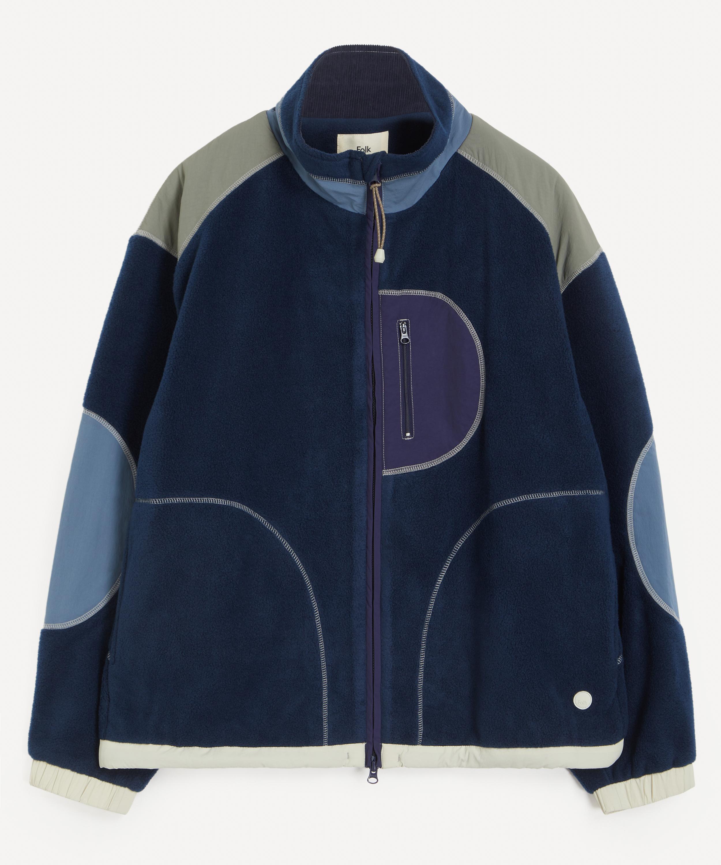 Folk - Curve Fleece Jacket in Rich Navy