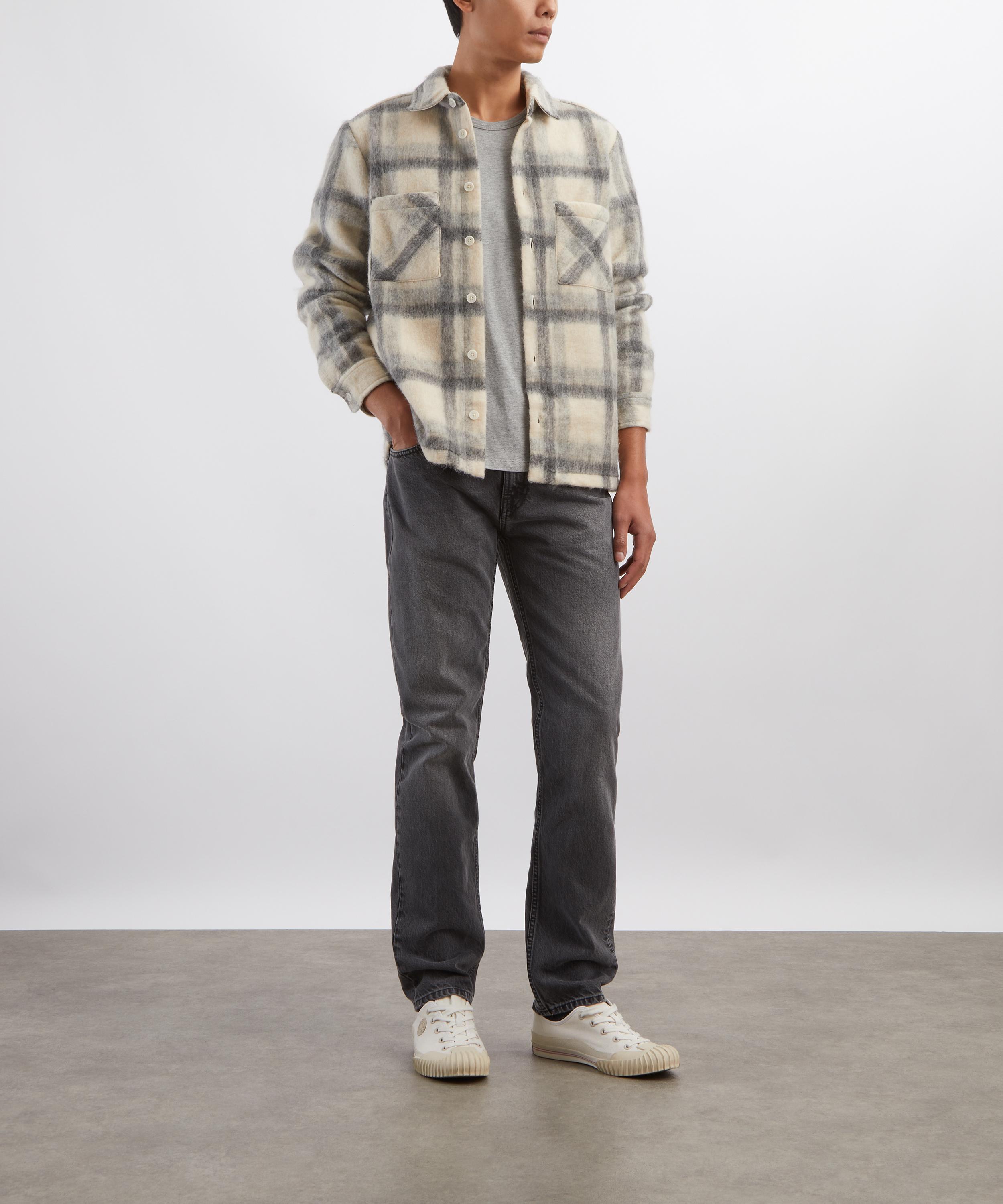 Wax London - Whiting Overshirt in Ash Wool-Blend Check image number 1