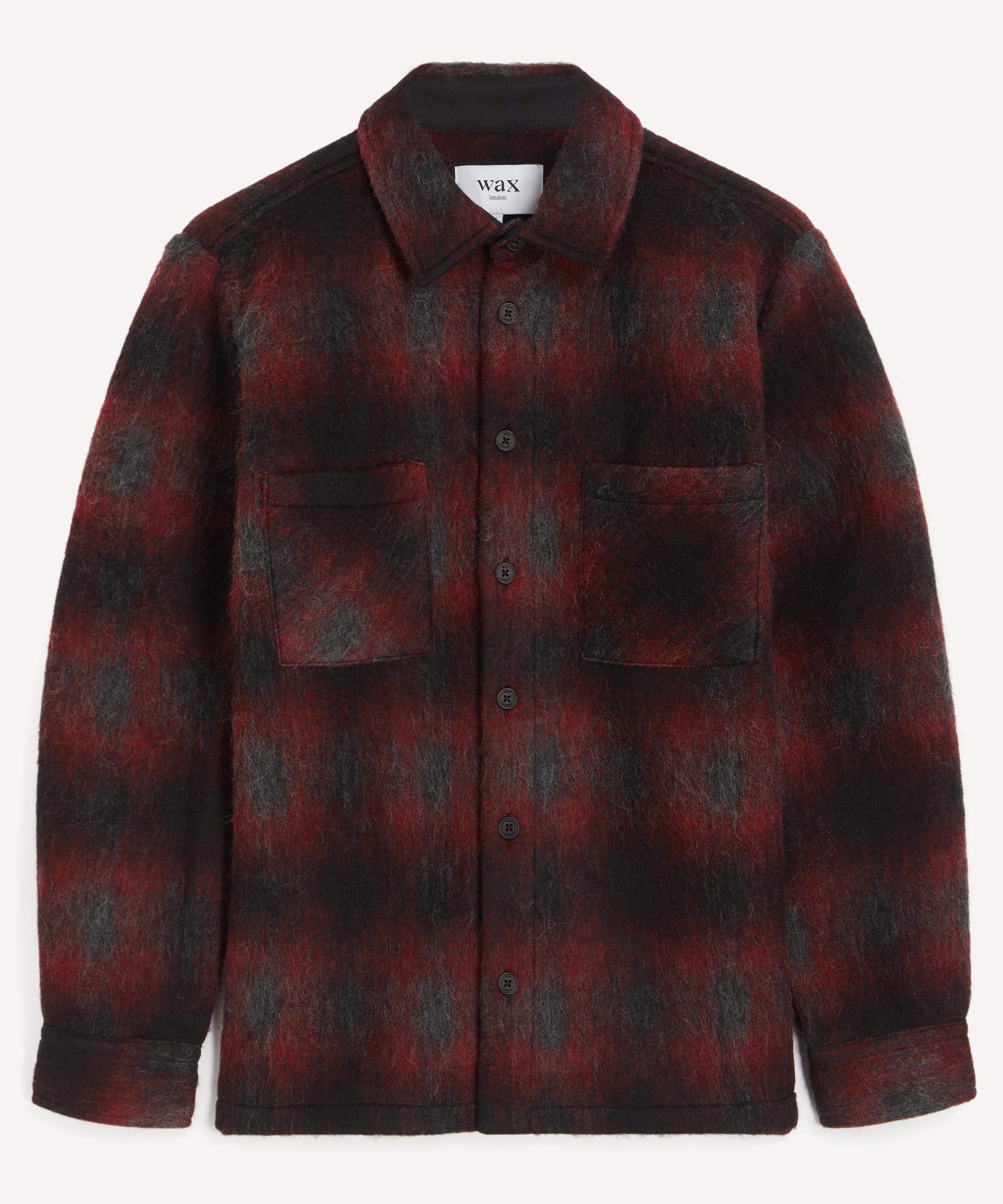 Wax London - Whiting Overshirt in Elm Wool-Blend Check