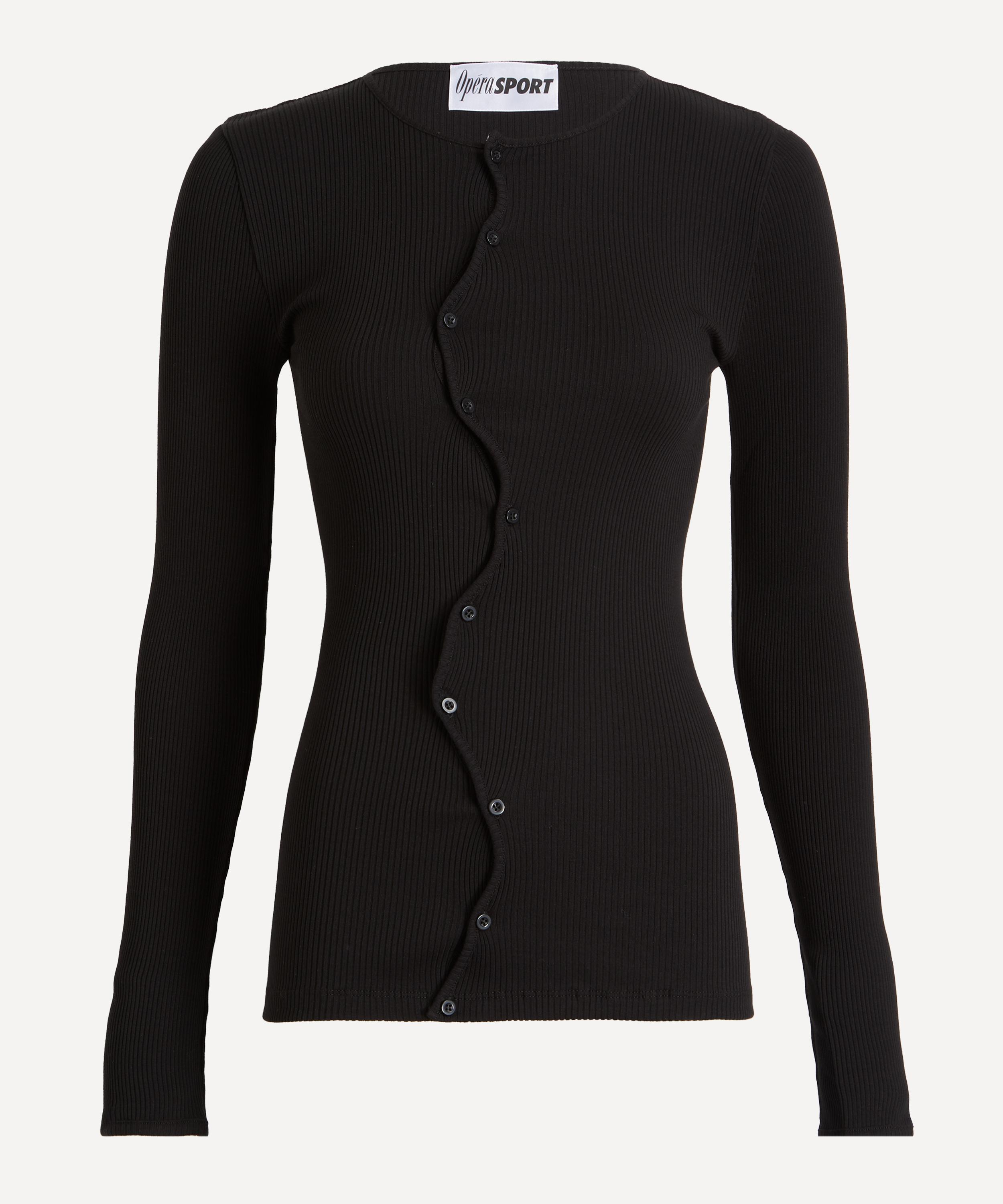 Op&eacute;raSPORT - Claire Black Seamless Cardigan image number 0