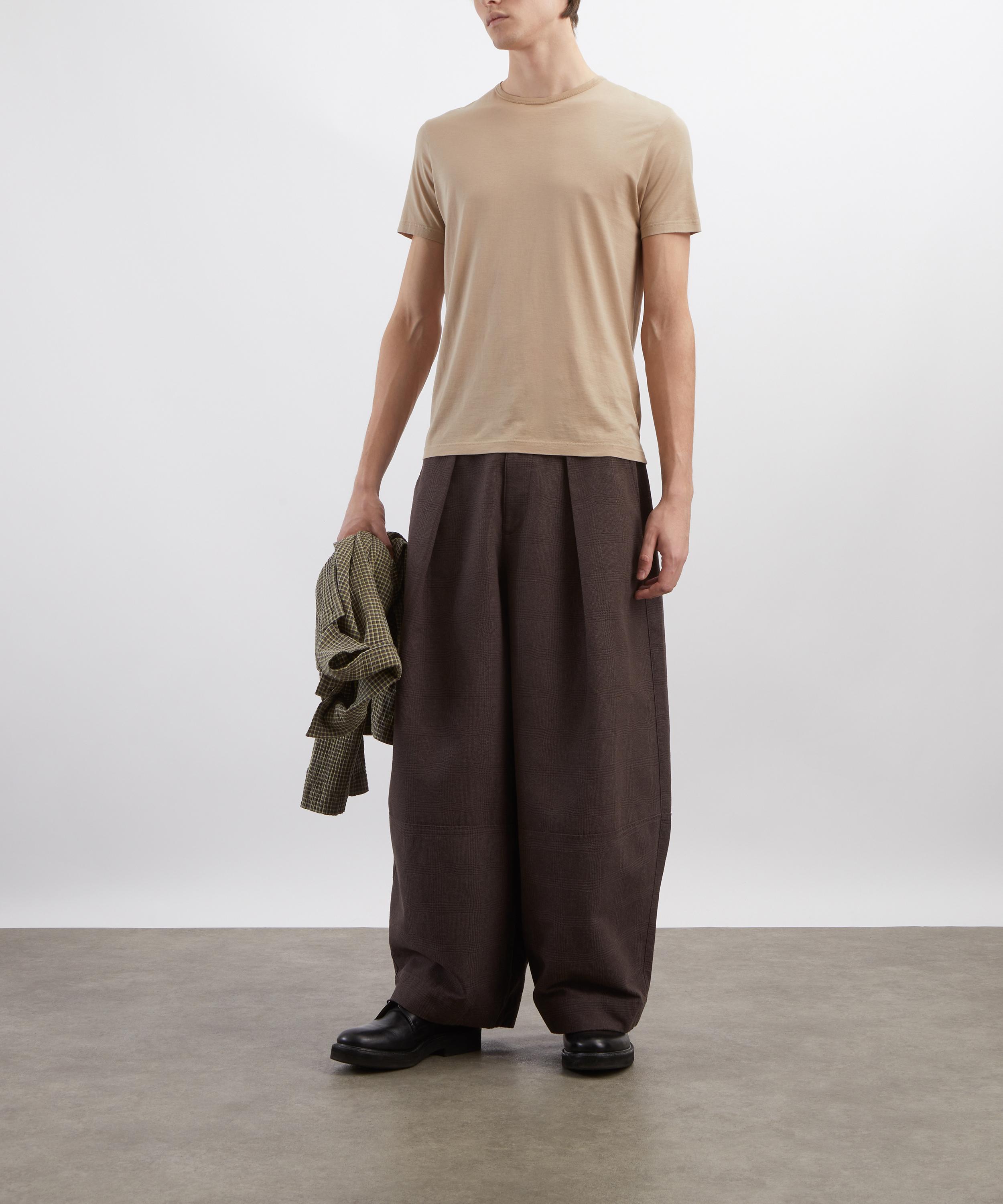 YMC - Deadbeat Wavy Check Wide-Leg Trousers image number 1