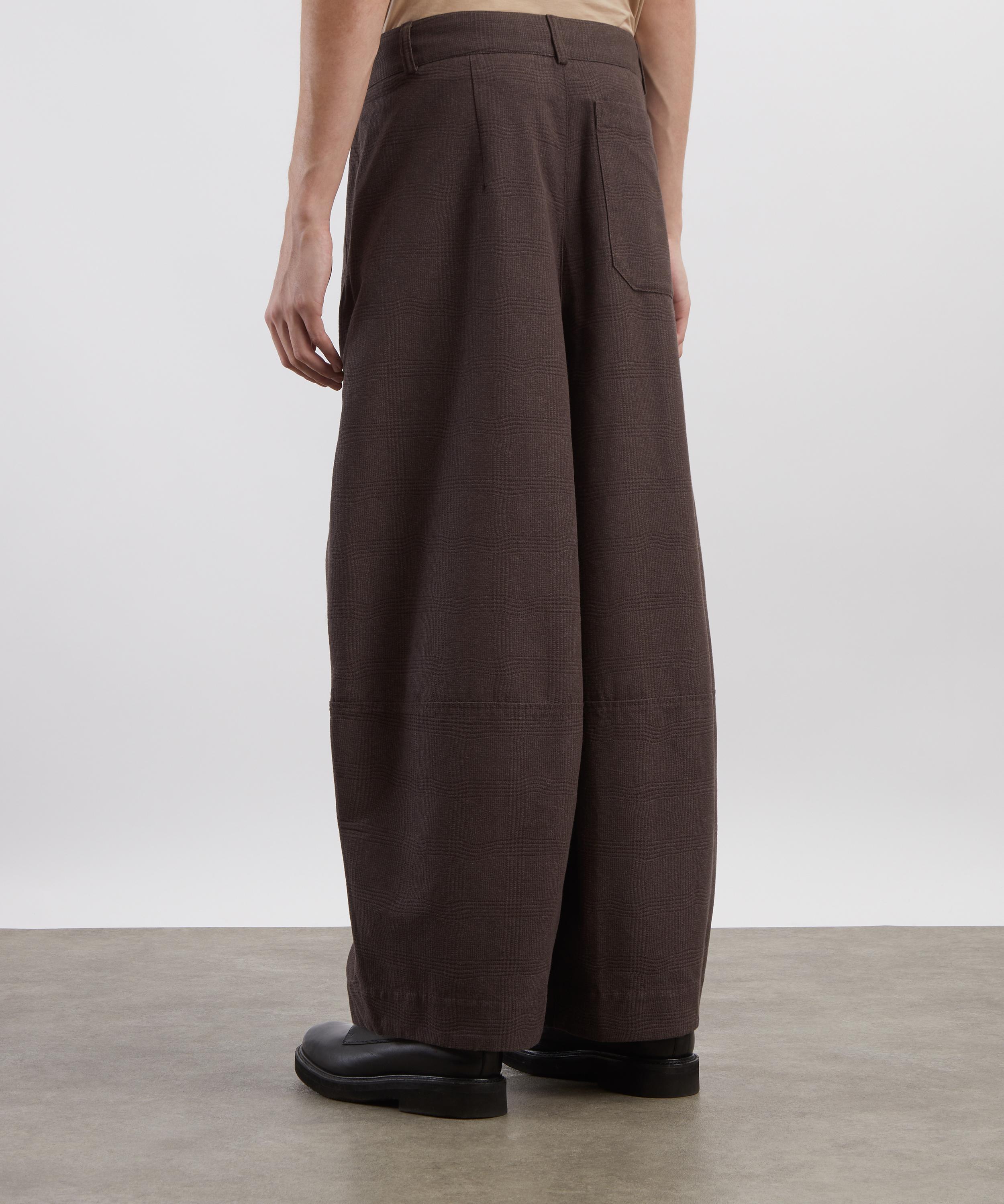 YMC - Deadbeat Wavy Check Wide-Leg Trousers image number 3