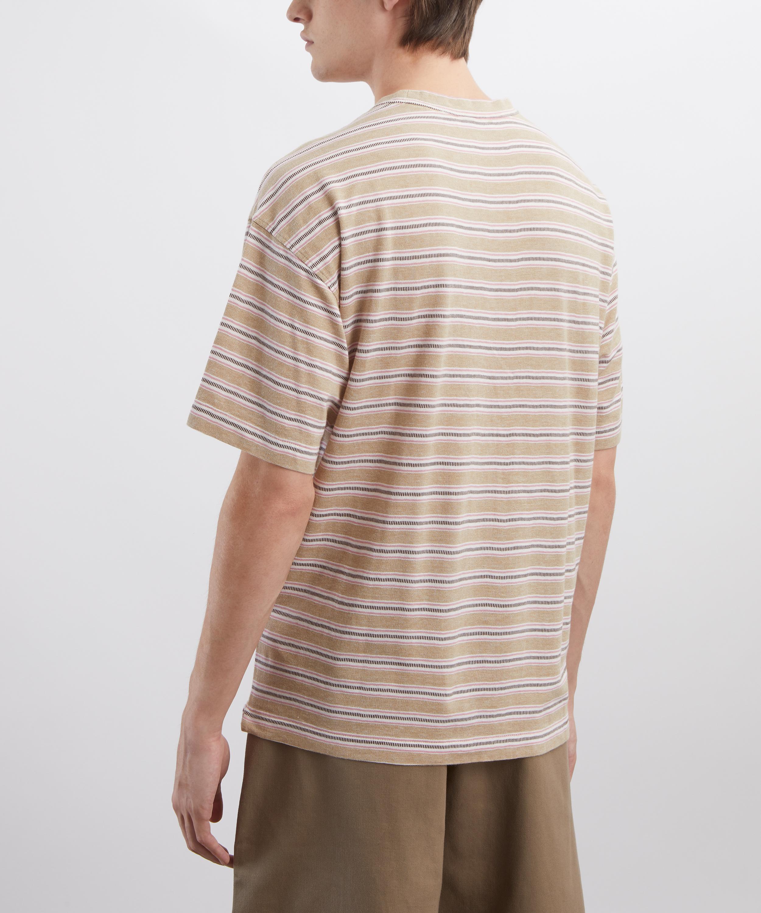 YMC - Triple Stripe Taupe T-Shirt image number 3