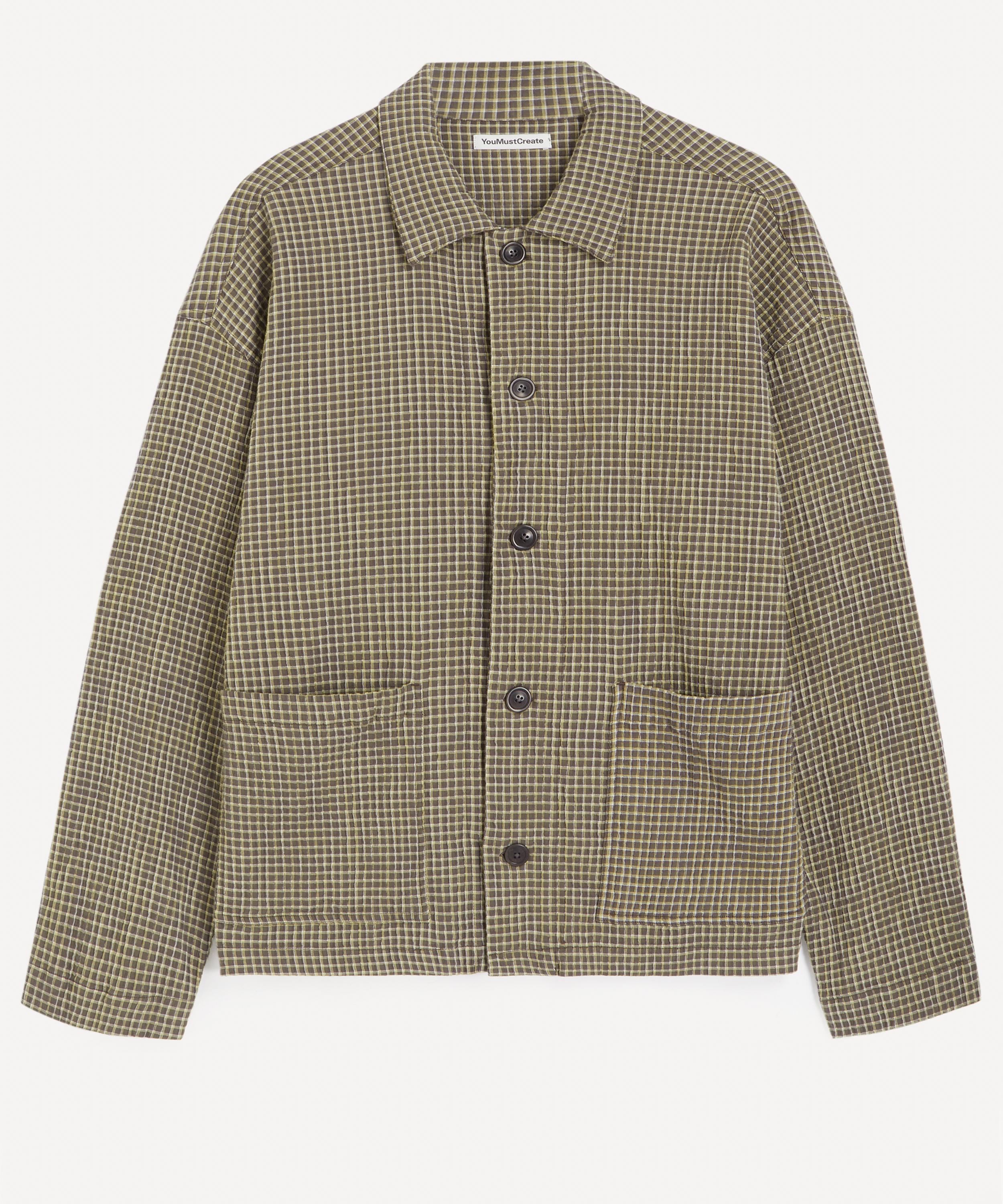 YMC - Waffle Check PJ Overshirt image number 0