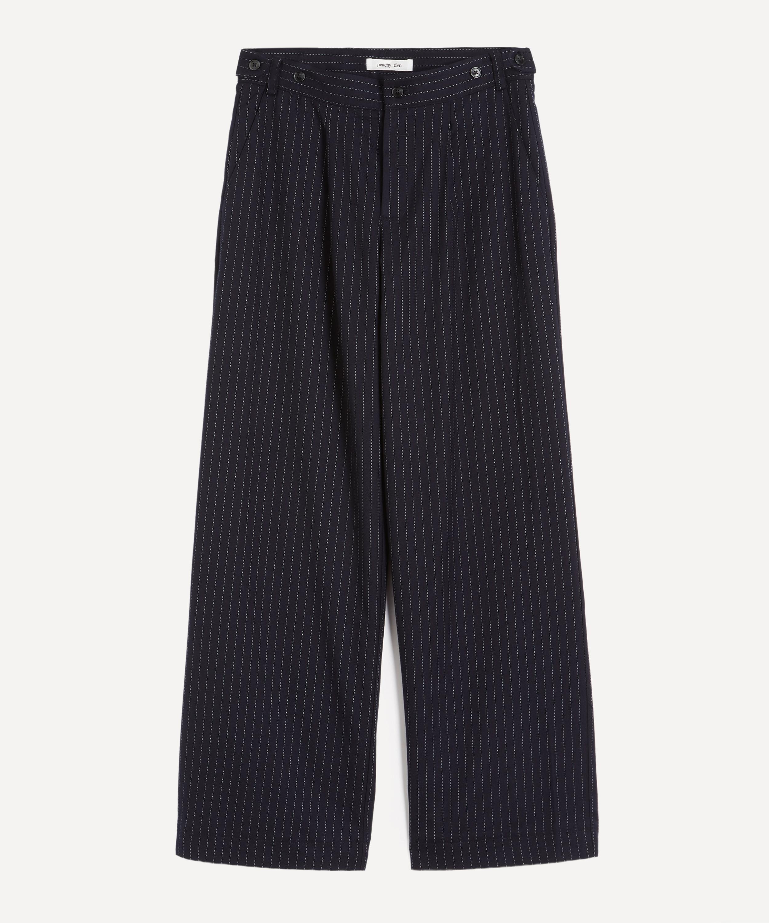 Peachy Den - Lennox Ink Pinstripe Trousers image number 0