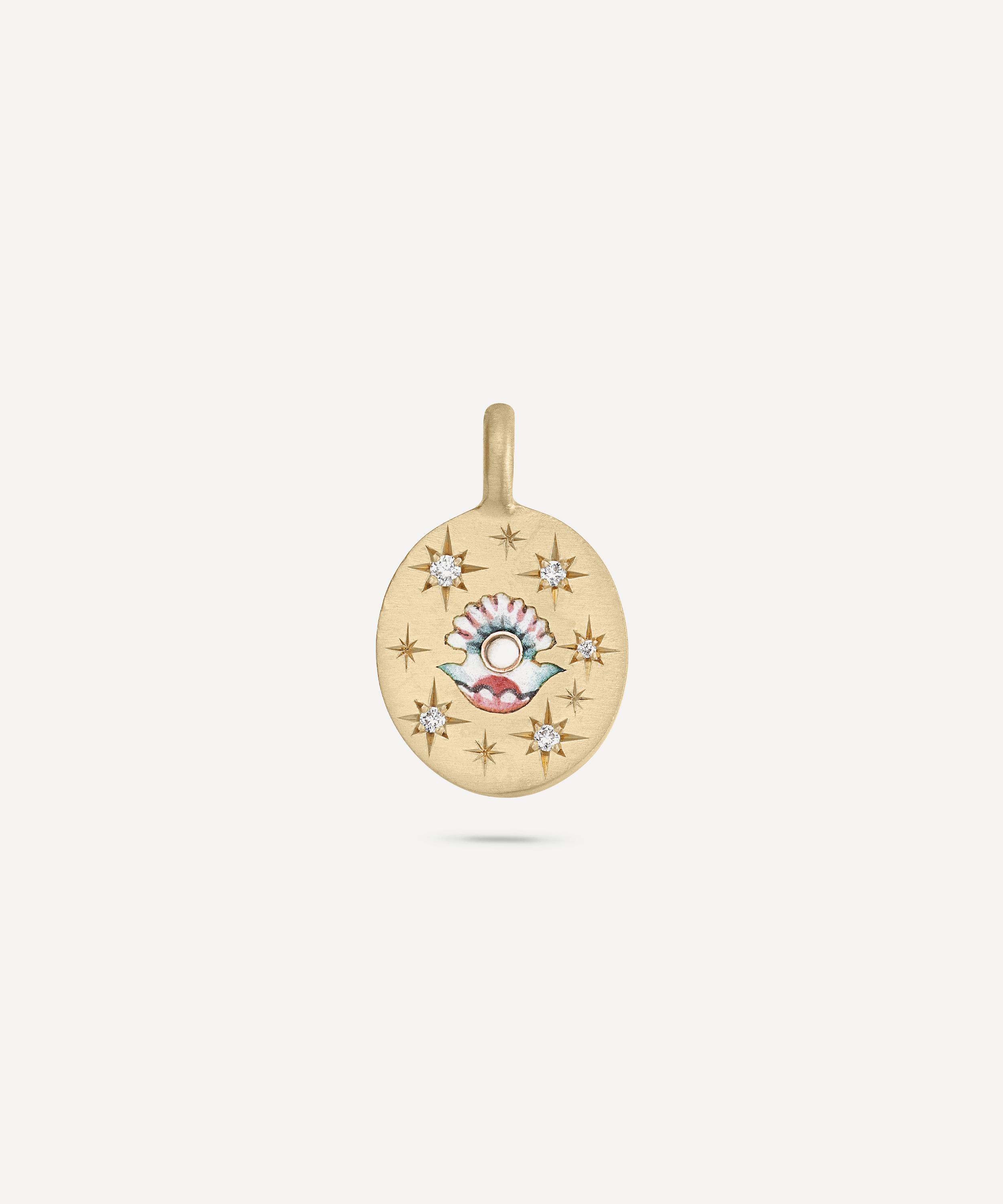 Cece Jewellery - 18ct Gold Clam & Pearl Necklace