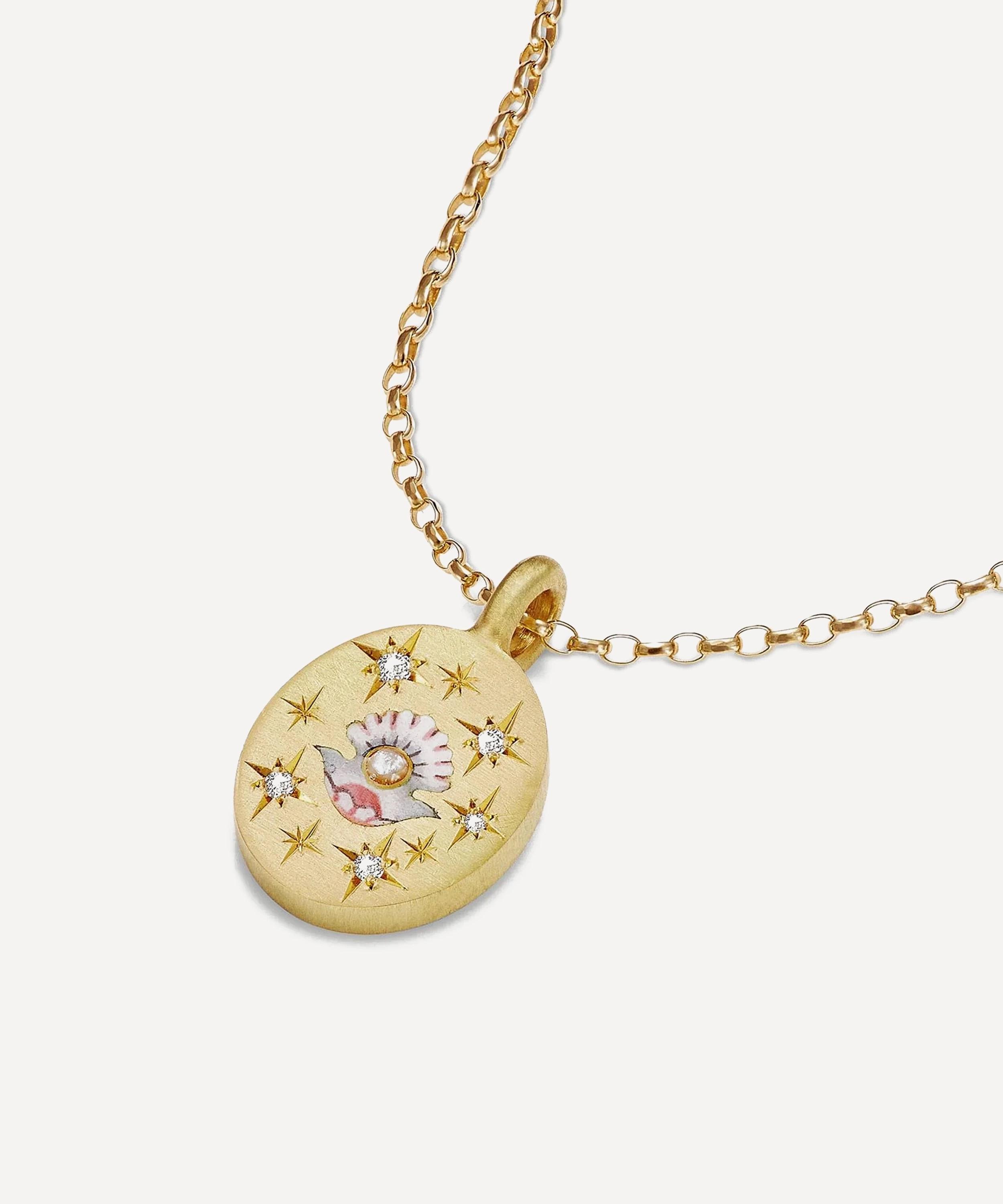 Cece Jewellery - 18ct Gold Clam & Pearl Necklace image number 2