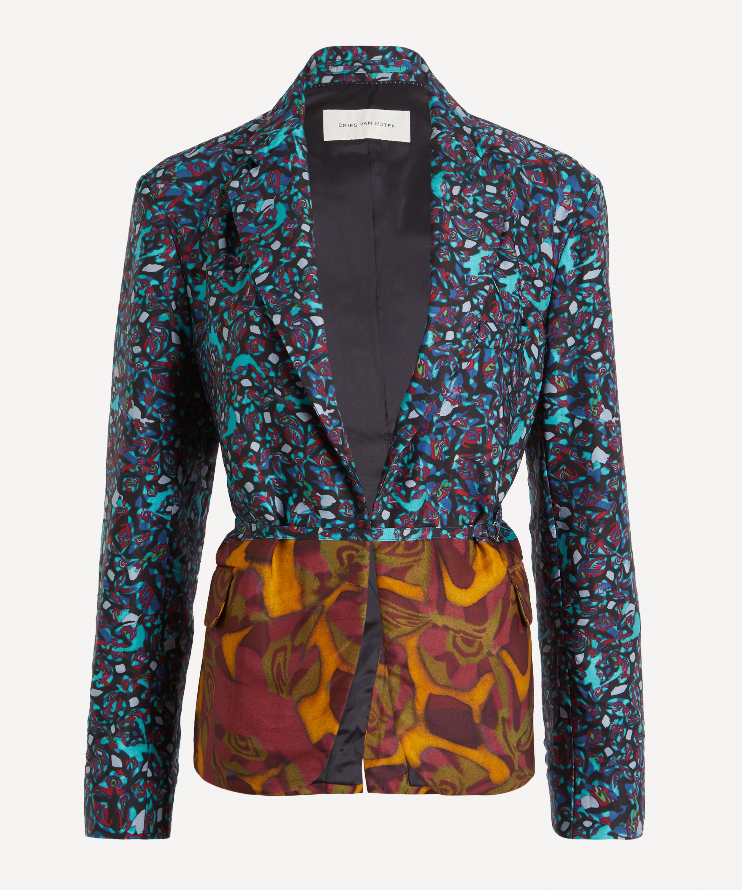 Dries Van Noten - Contrast Print Double-Breasted Blazer image number 0