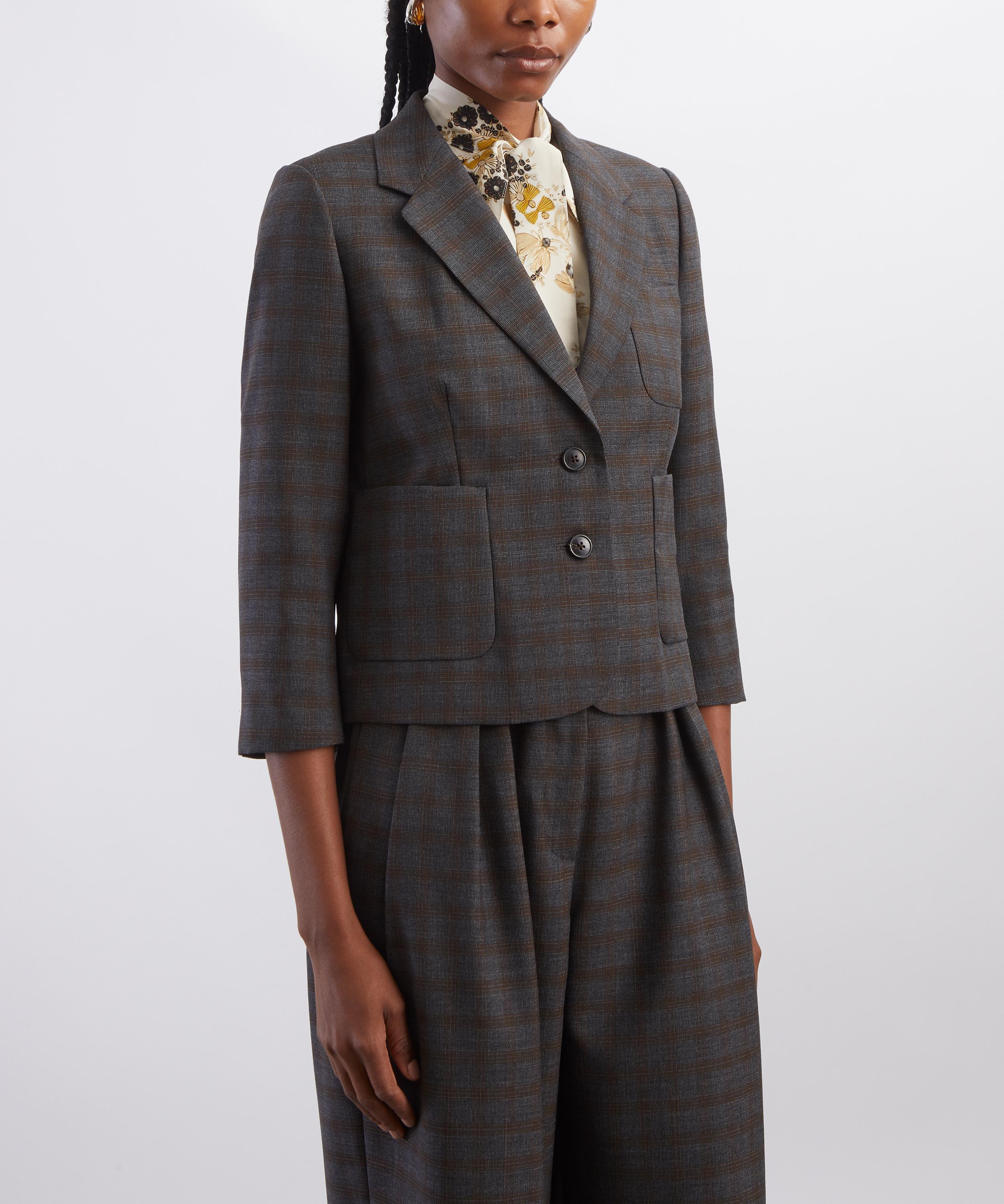 Dries Van Noten - Brown Cropped Wool Blazer image number 2