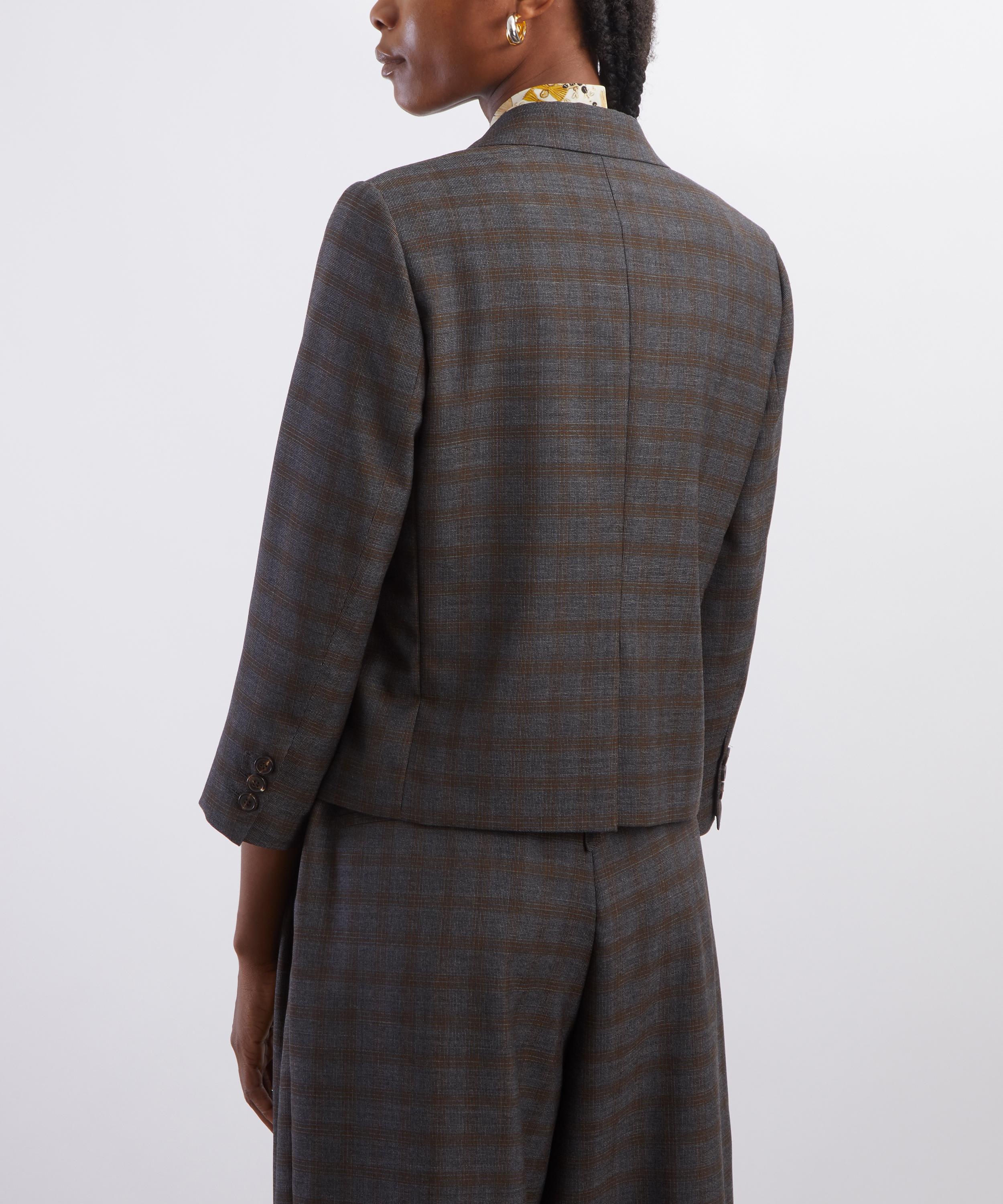 Dries Van Noten - Brown Cropped Wool Blazer image number 3