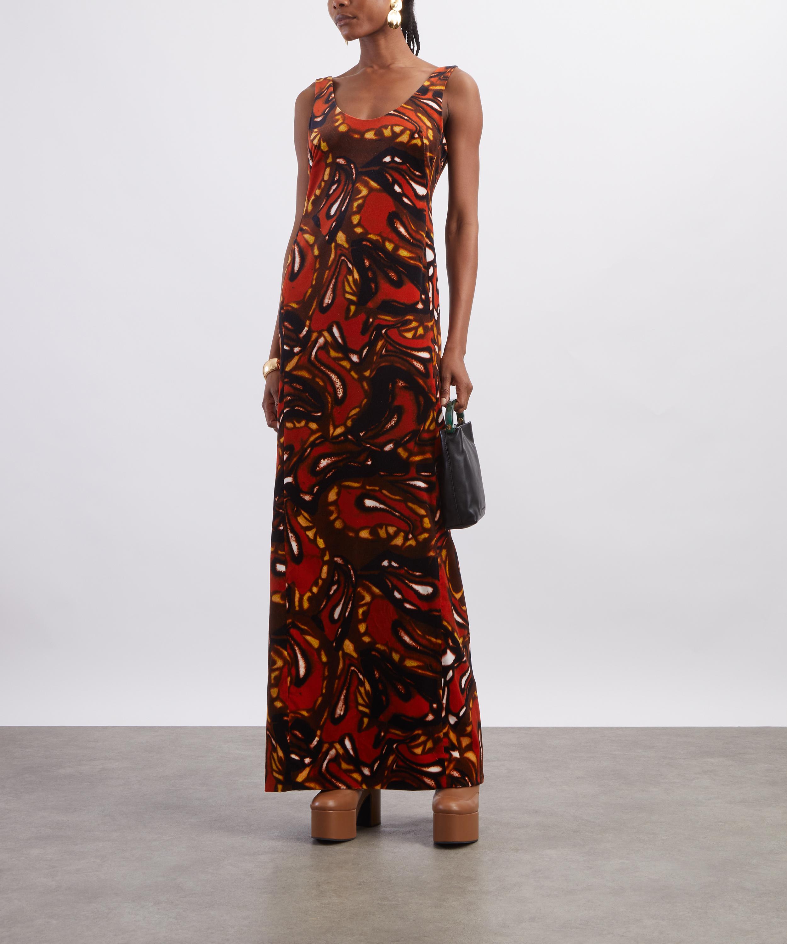 Dries Van Noten - Long Velvet Dress image number 1