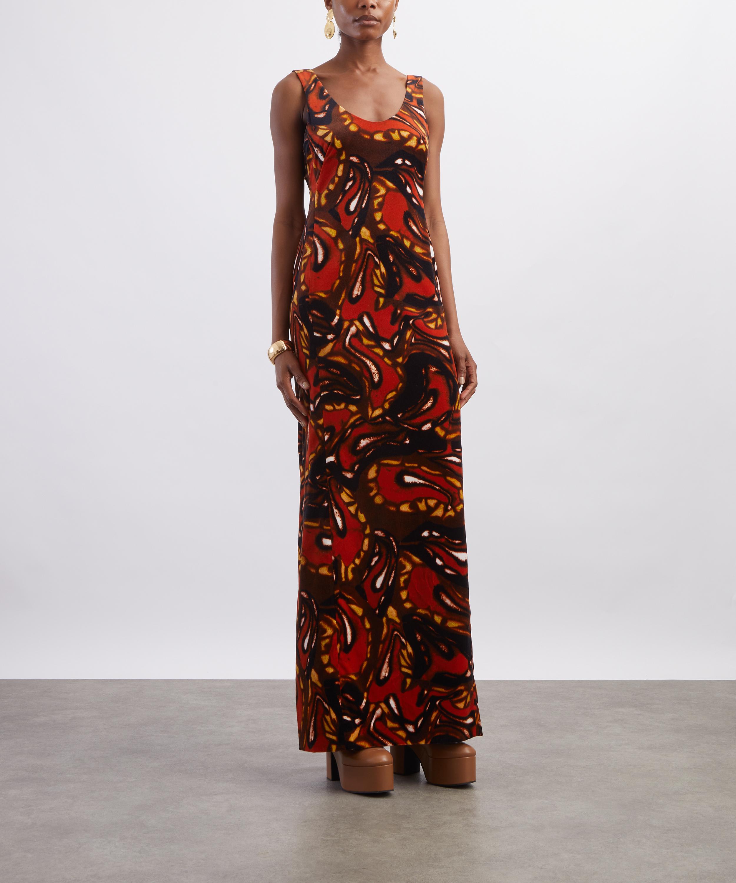 Dries Van Noten - Long Velvet Dress image number 2