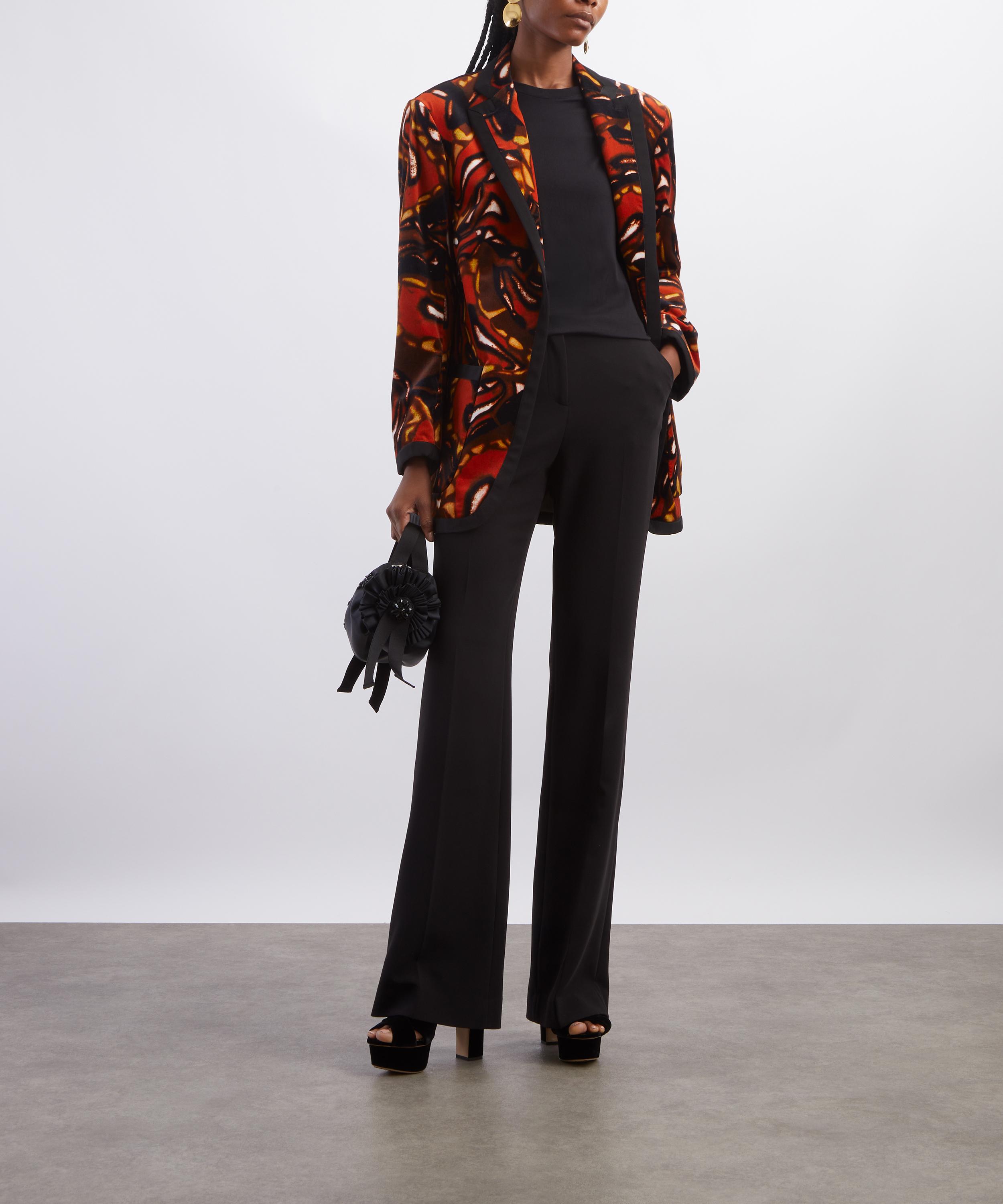 Dries Van Noten - Rust Oversized Velvet Blazer image number 1