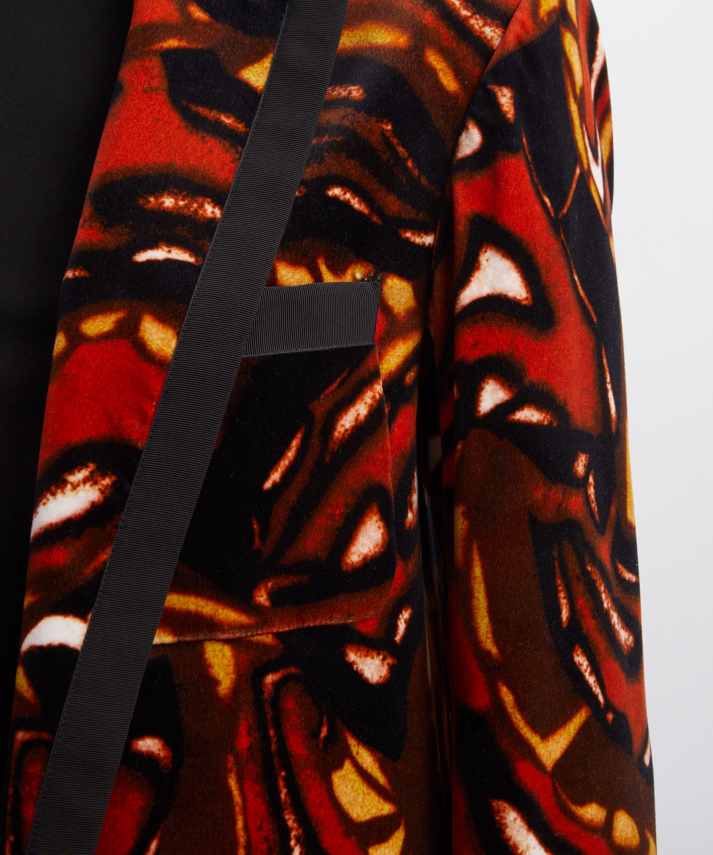 Dries Van Noten - Rust Oversized Velvet Blazer image number 4