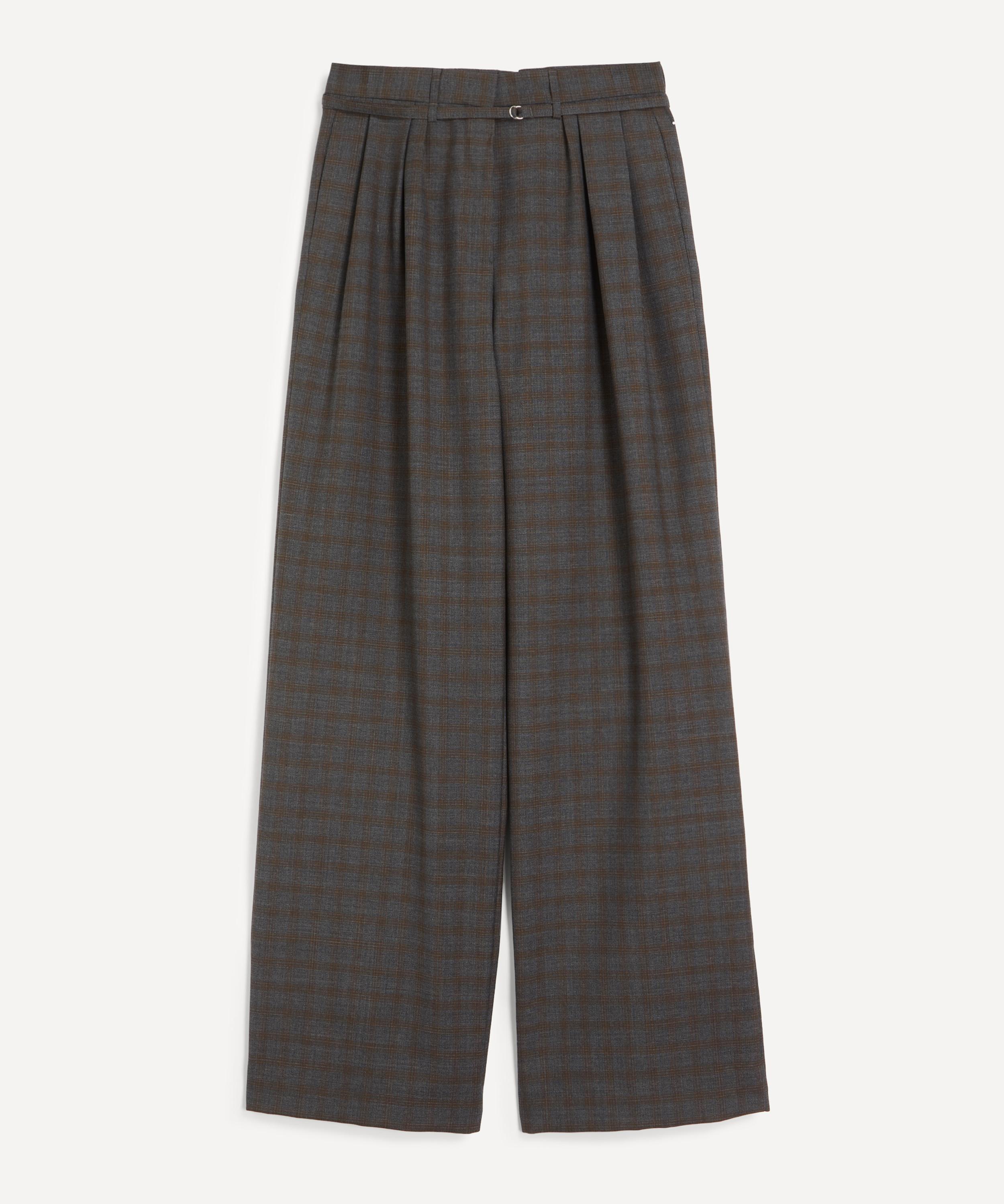 Dries Van Noten - Brown Belted Wool Trousers&nbsp; image number 0