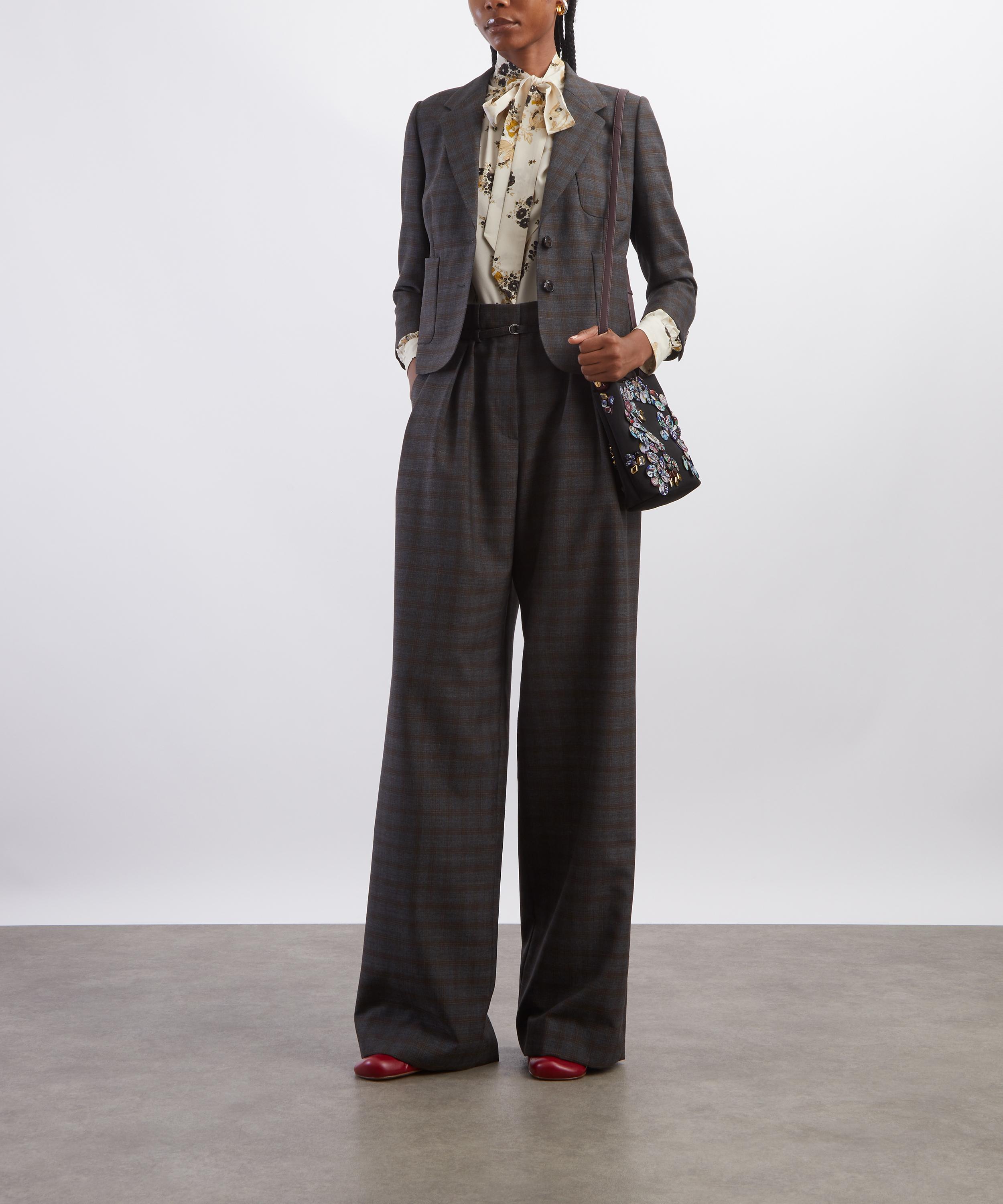 Dries Van Noten - Brown Belted Wool Trousers&nbsp; image number 1