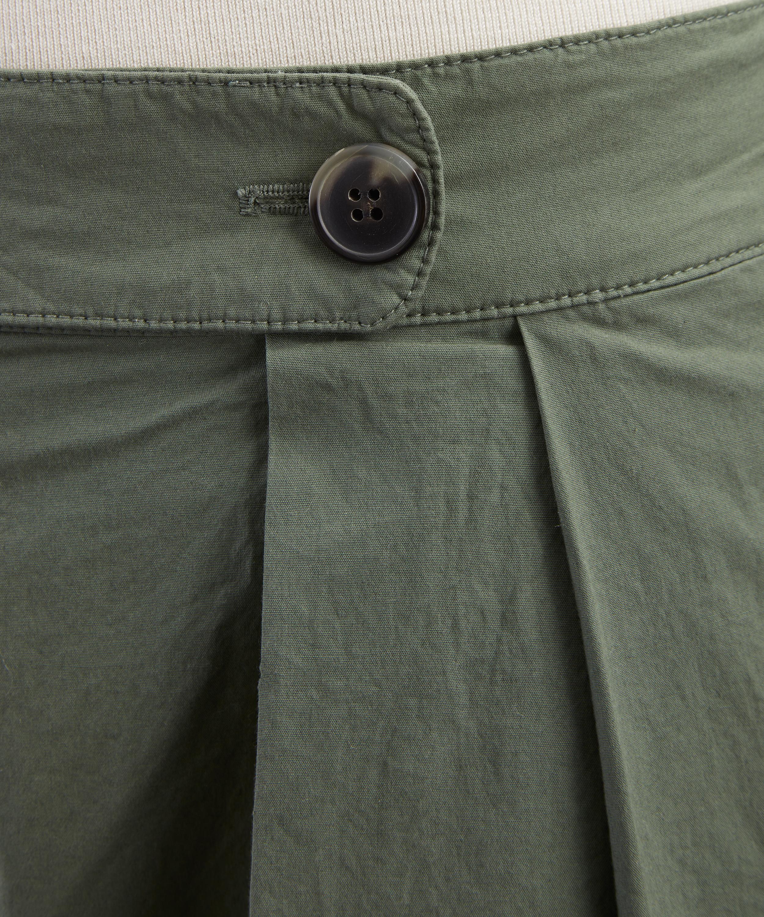 Dries Van Noten - Khaki Wide-Leg Pleated Trousers image number 4