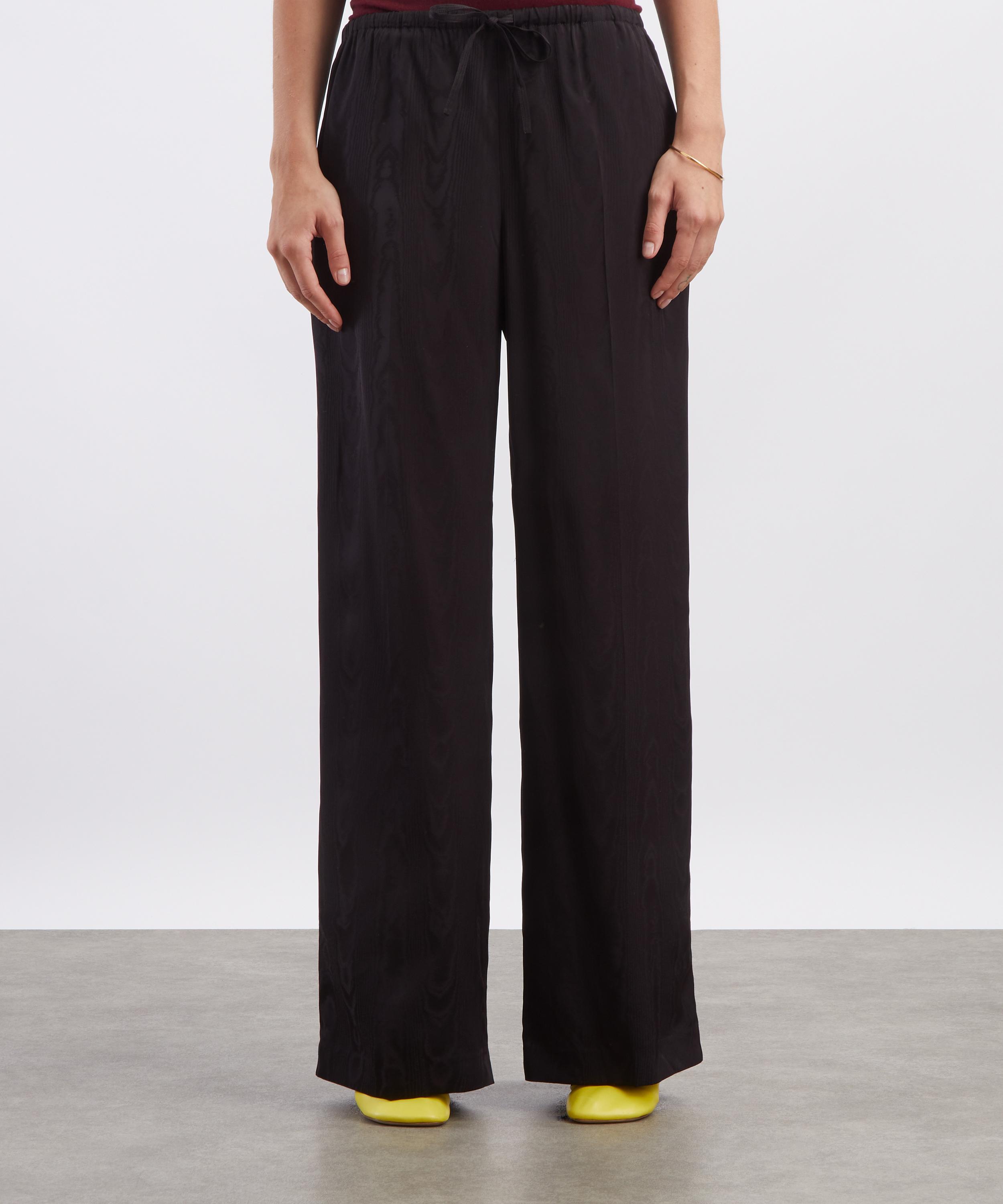 Dries Van Noten - Black Wool Drawstring Trousers image number 2