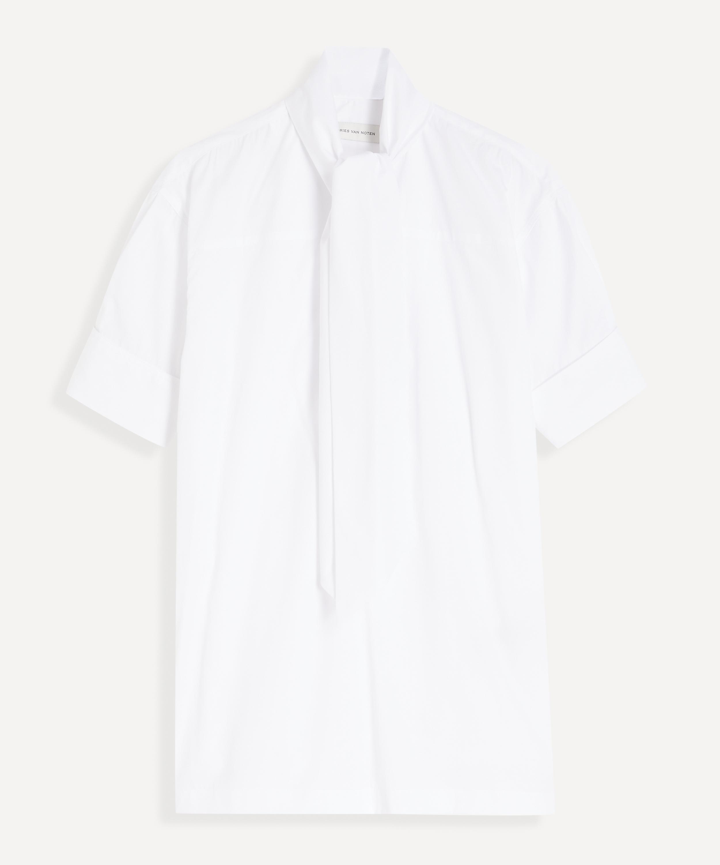 Dries Van Noten White Scarf-Neck Shirt | Liberty