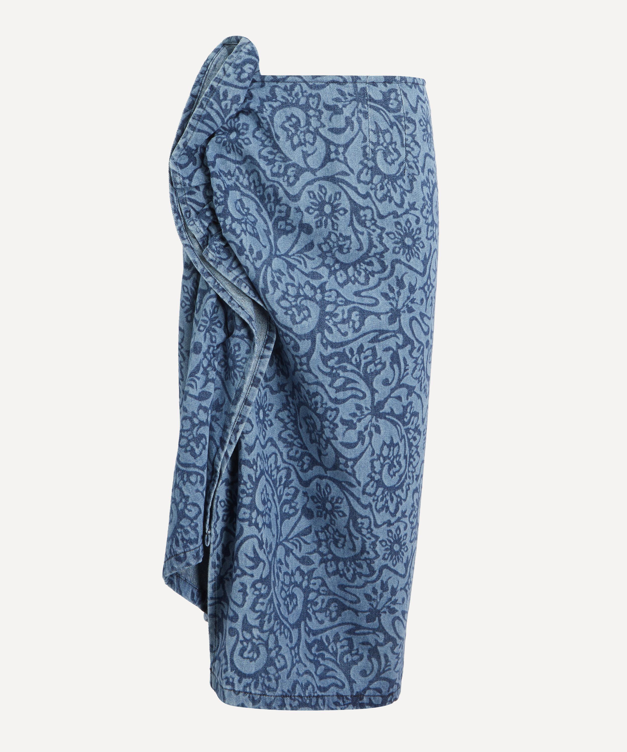 Dries Van Noten - Printed Denim Pencil Skirt image number 0