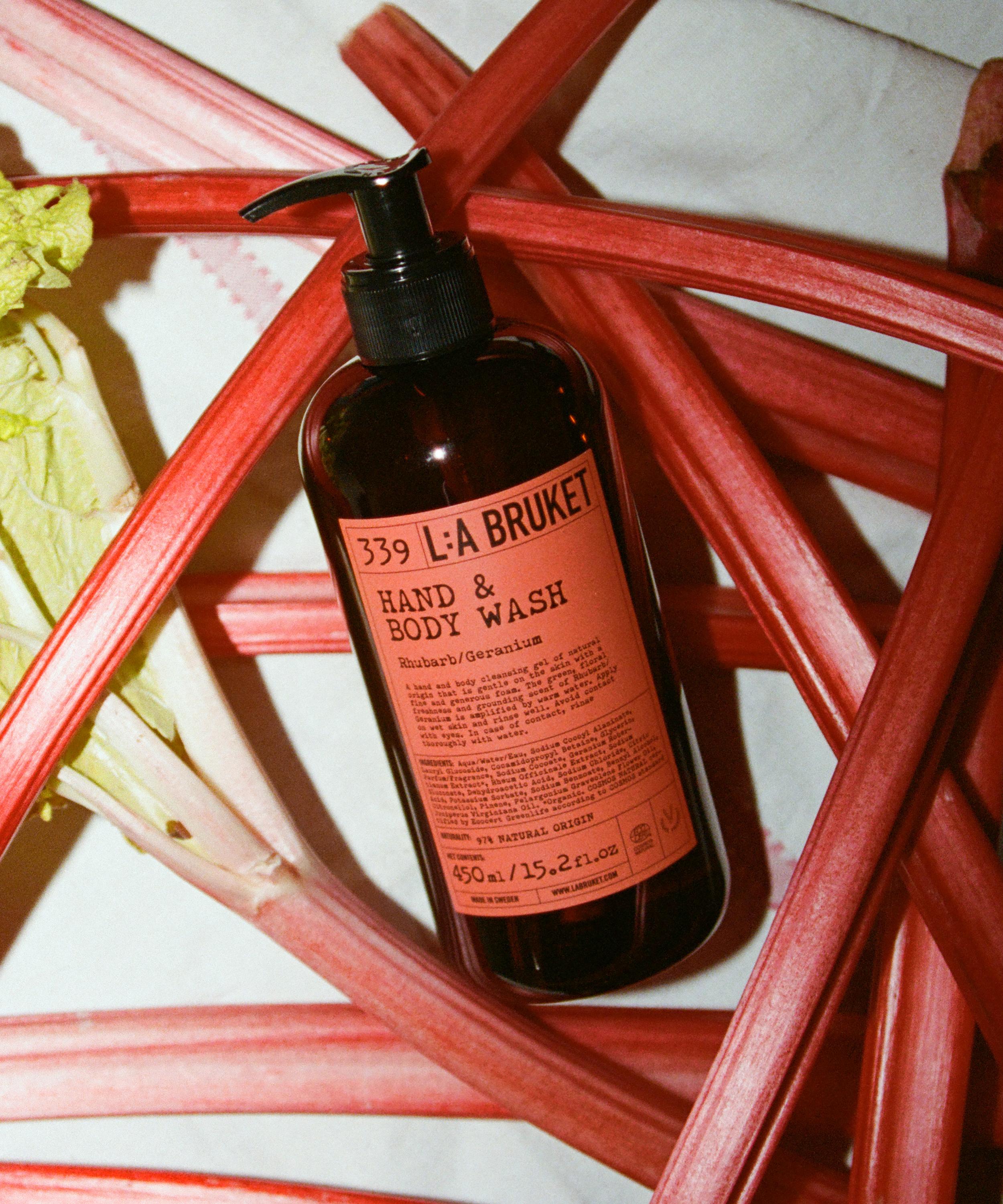 L:A Bruket - Hand and Body Wash Rhubarb and Geranium 450ml image number 1
