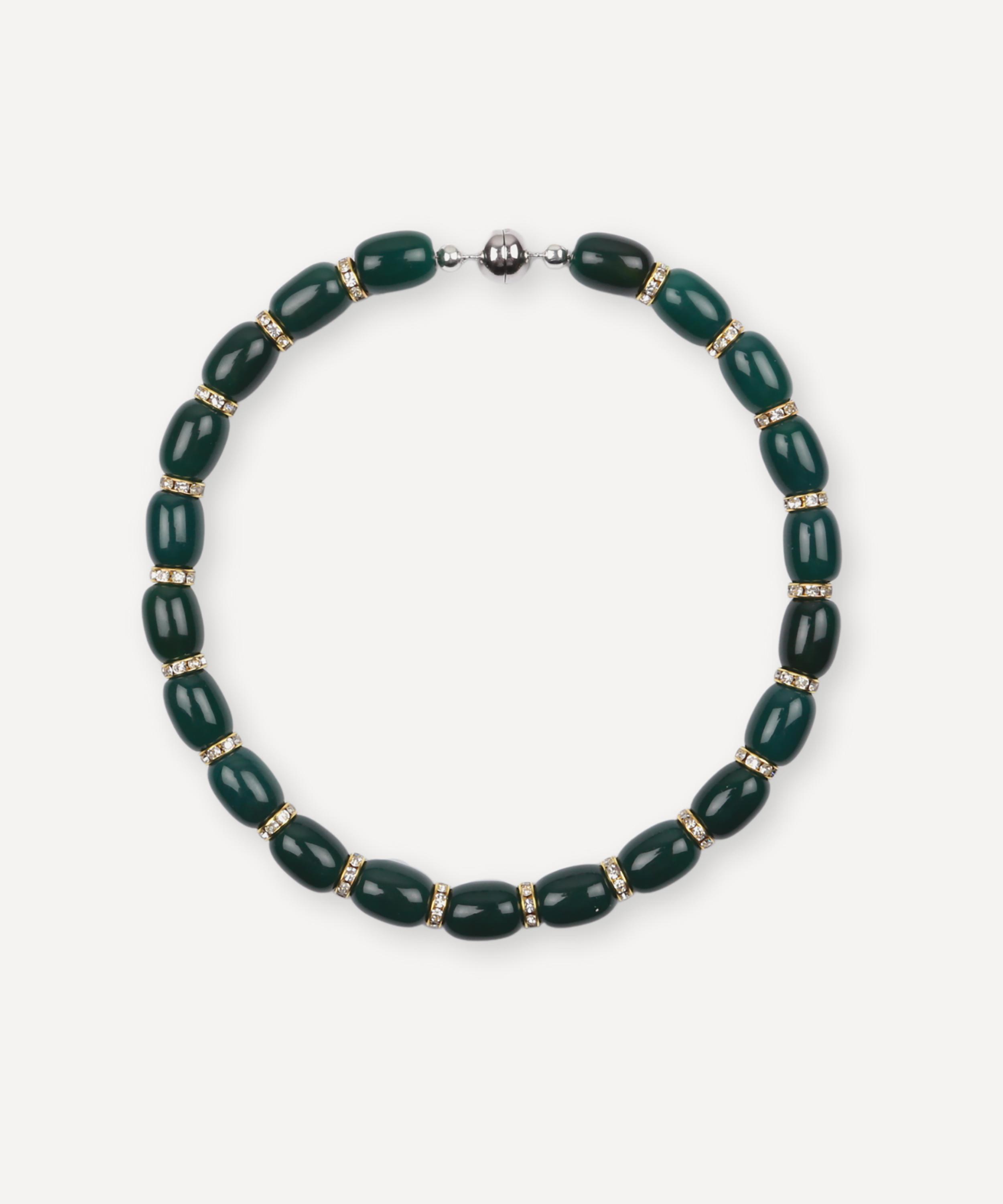 Julietta - Rhodium-Plated Donna Necklace with Jade image number 0