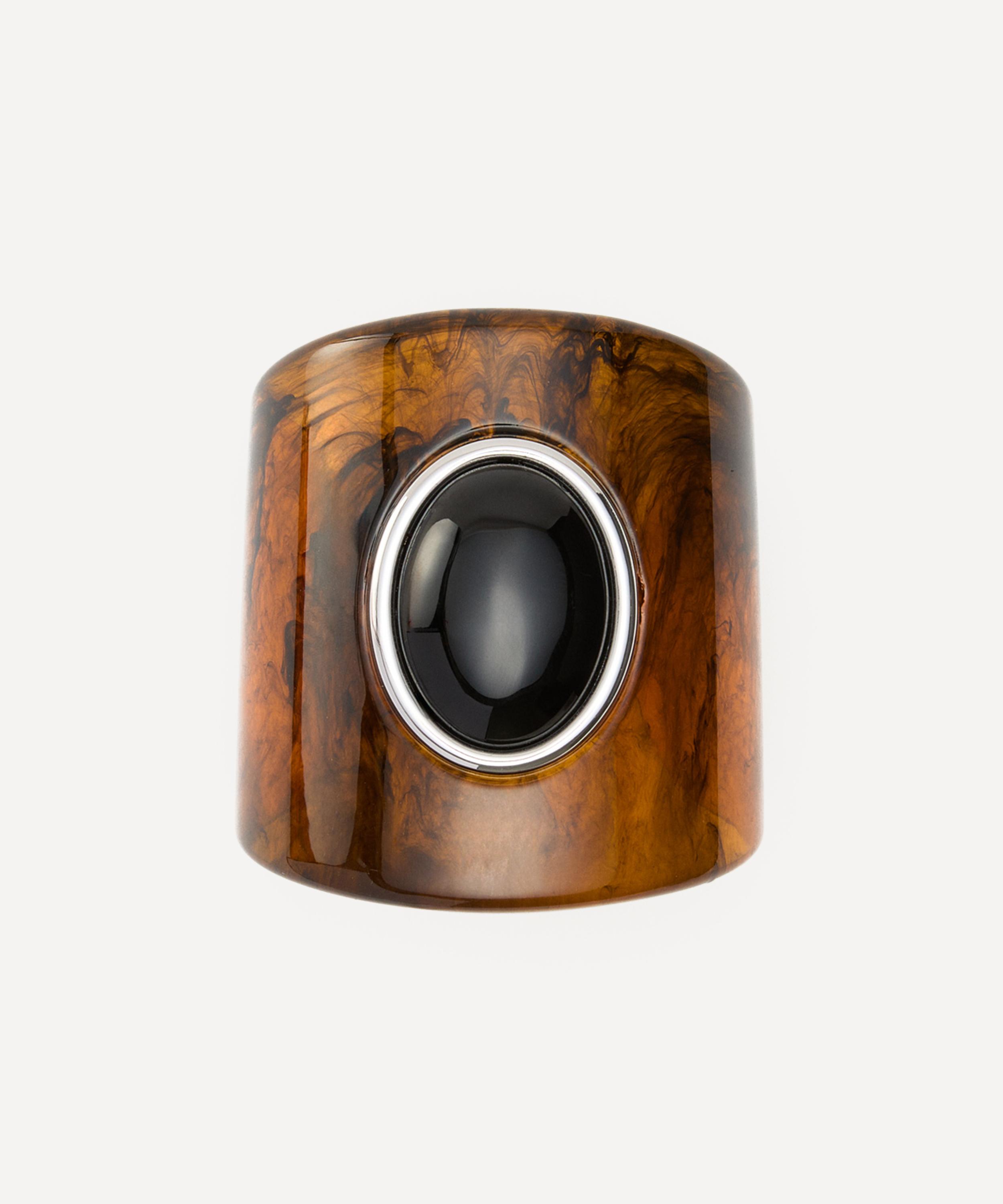 Julietta - Rhodium-Plated Nera Cuff with Black Onyx image number 0