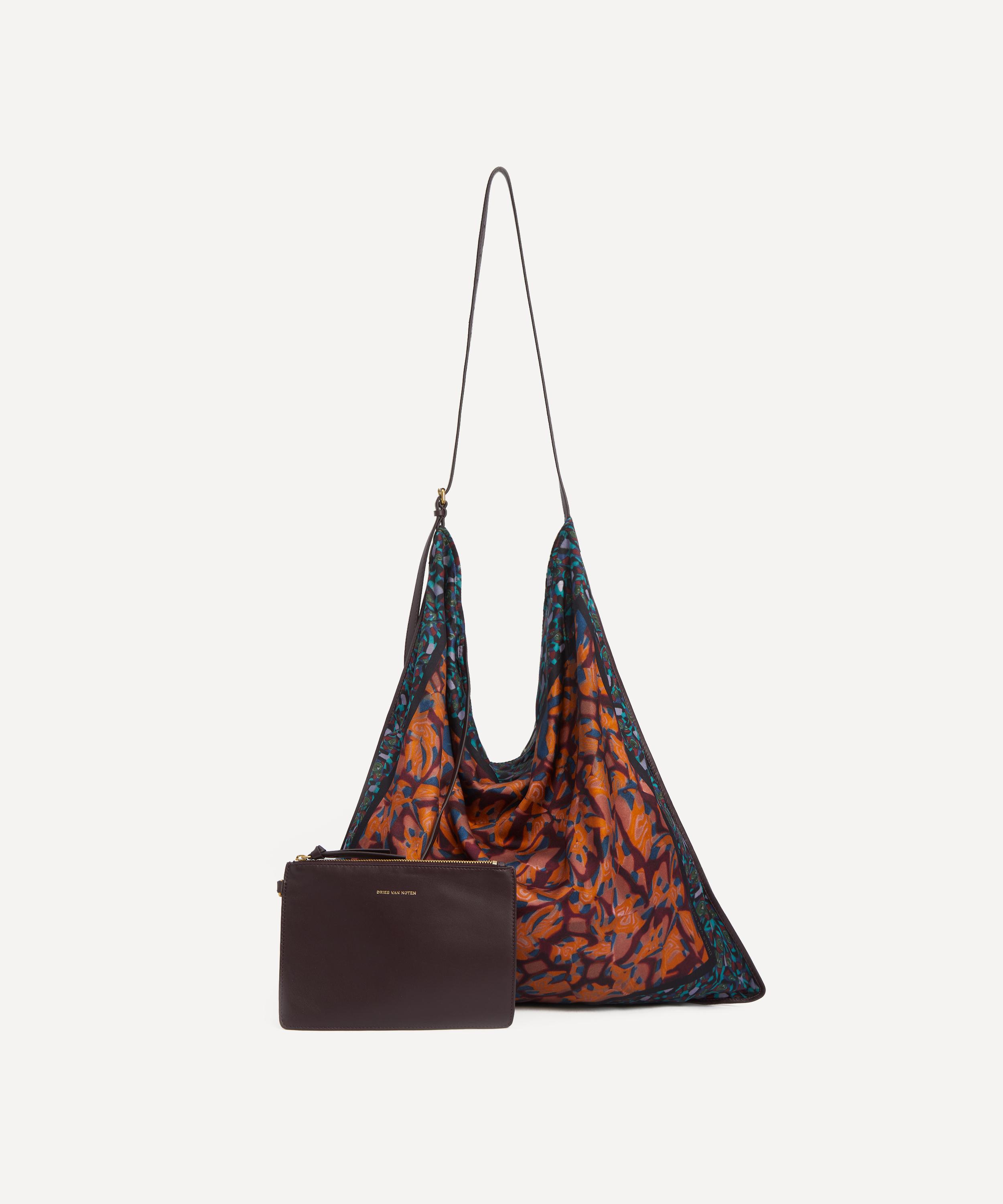 Dries Van Noten - Large Brown Scarf Shoulder Bag image number 0