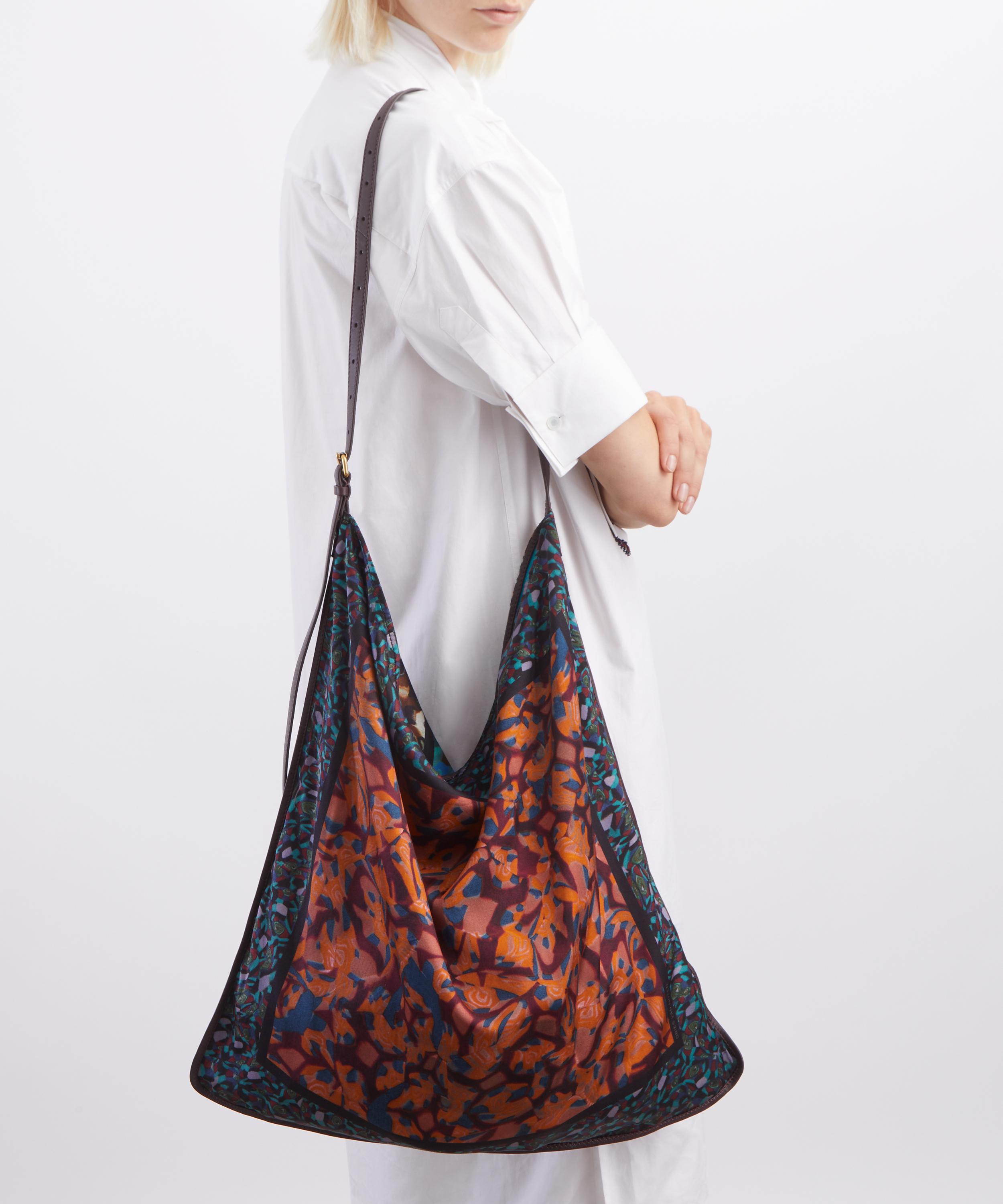 Dries Van Noten - Large Brown Scarf Shoulder Bag image number 1