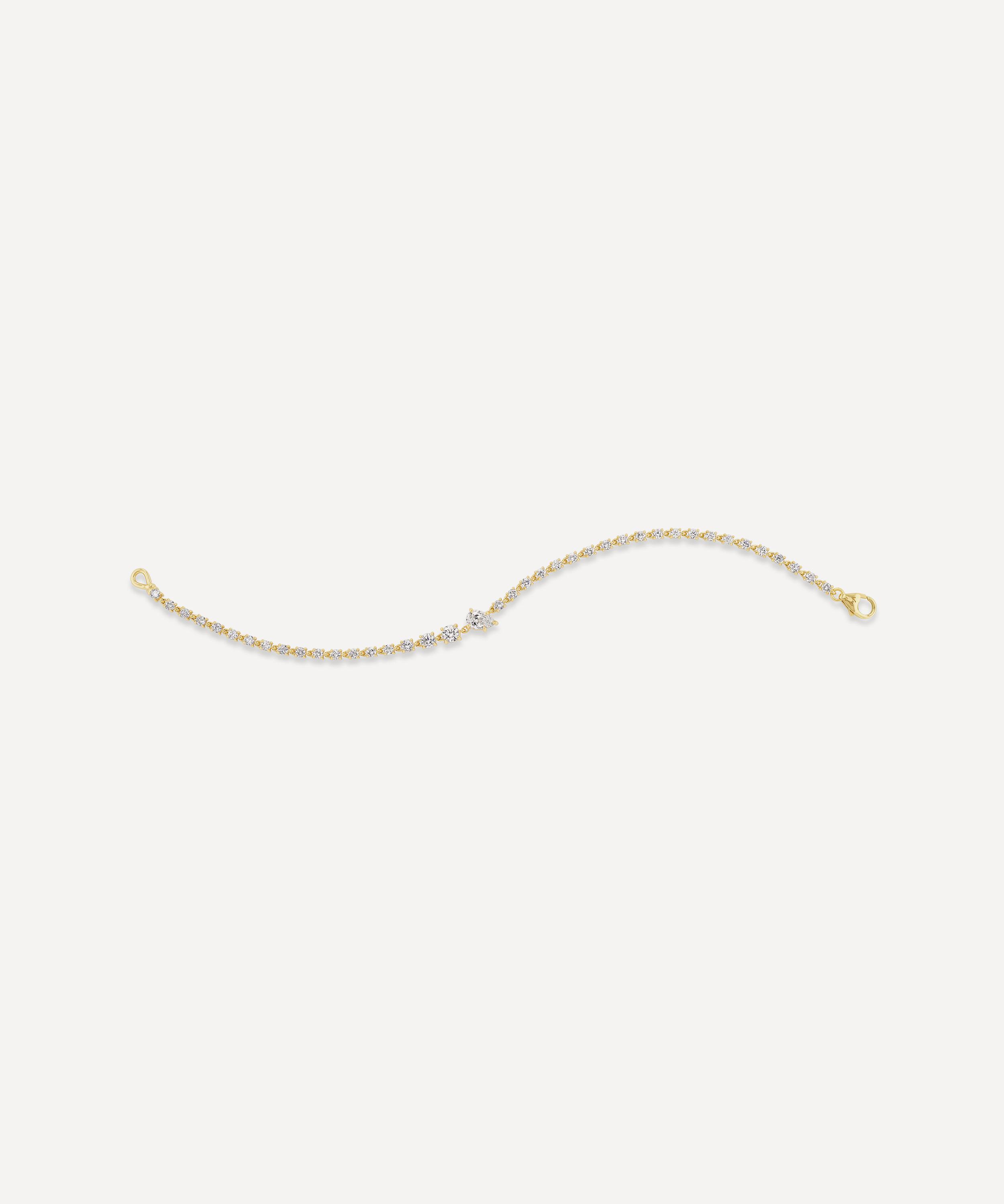 Vice Versa - 14ct Gold Bias Tennis Bracelet image number 2
