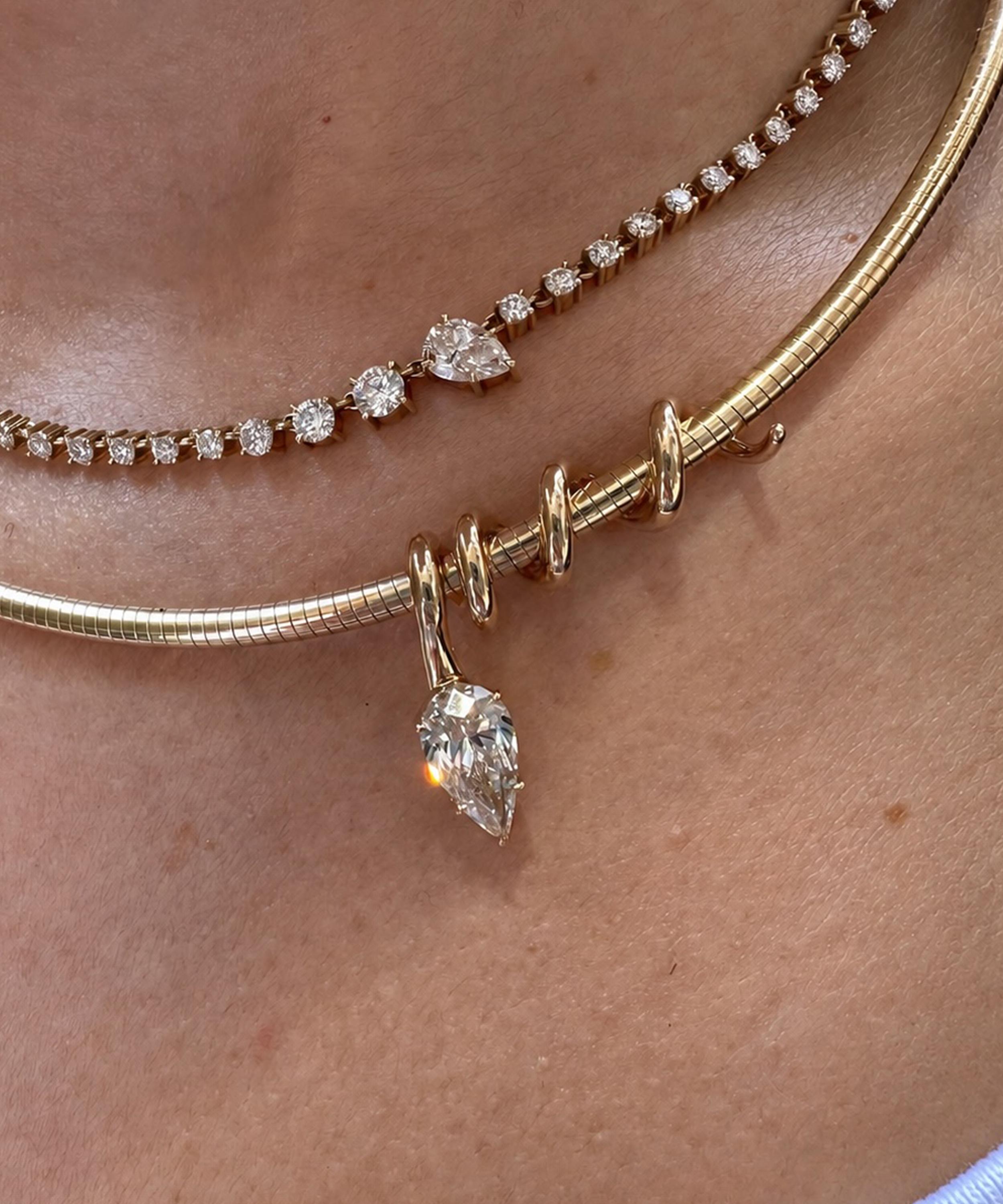 Vice Versa - 14ct Gold Boa Necklace image number 1