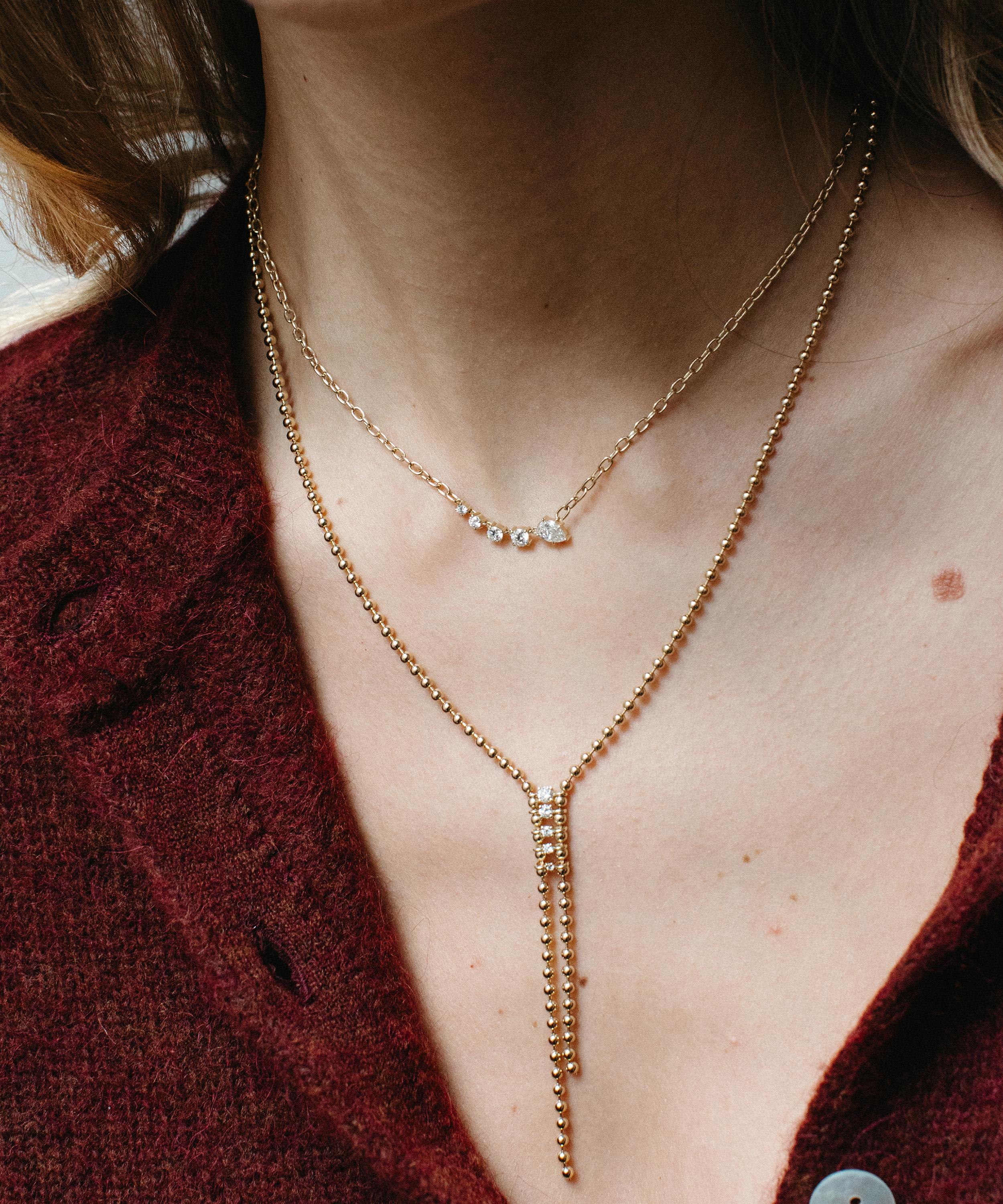 Vice Versa - 14ct Gold Gemini Bolo Necklace image number 1