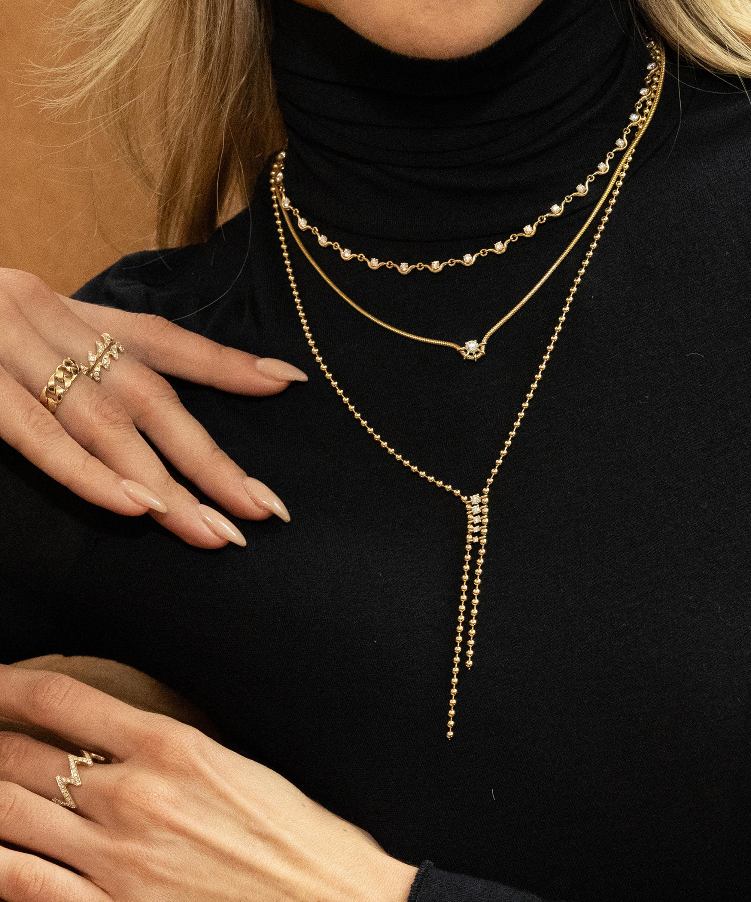 Vice Versa - 14ct Gold Louise Line Necklace image number 2